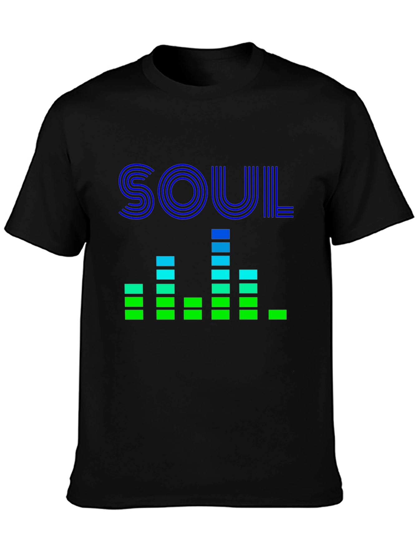 Soul Music Equalizer Graphic Tee - Black Cotton T-Shirt