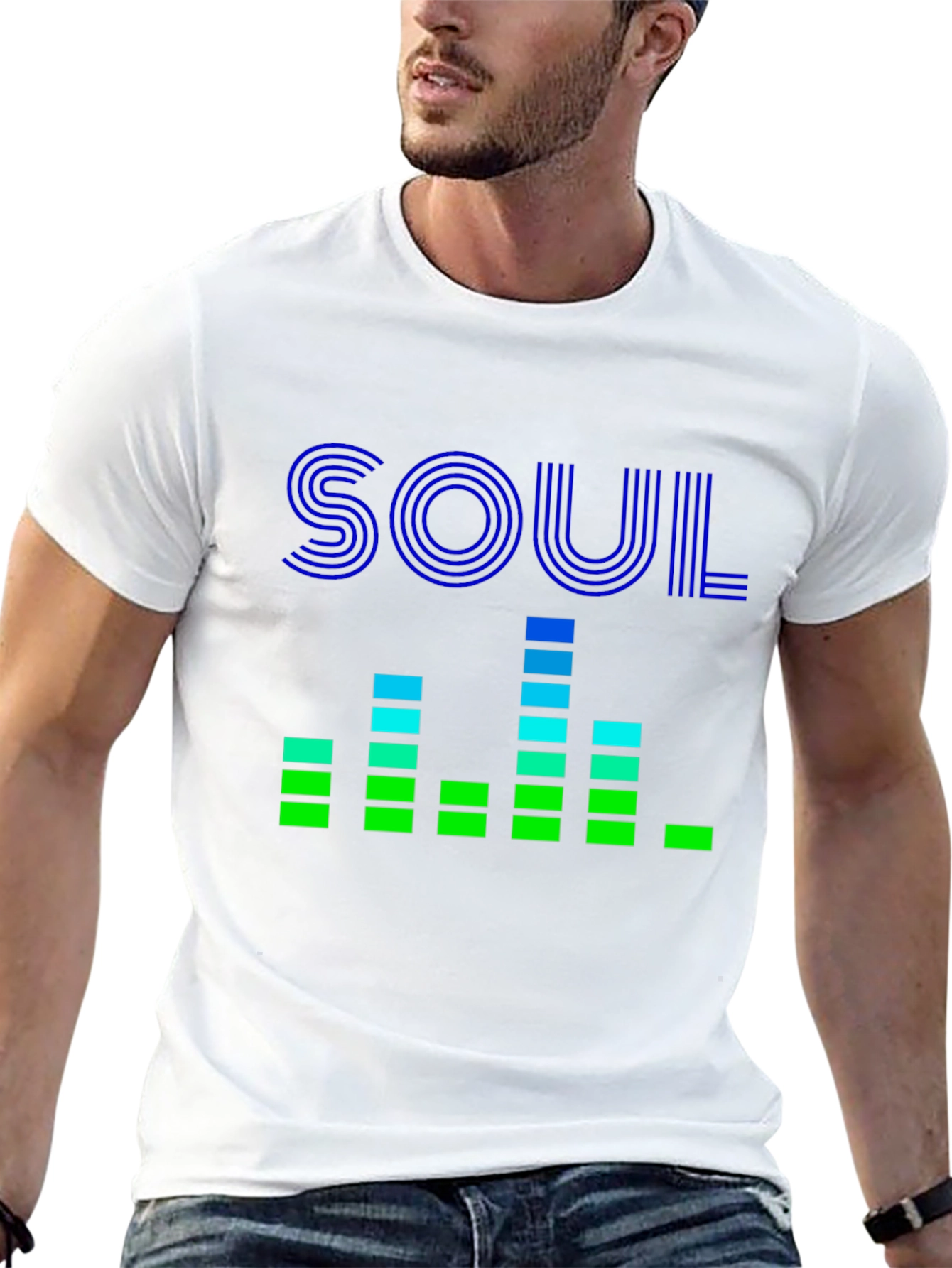 Soul Music Equalizer Graphic Tee - Black Cotton T-Shirt