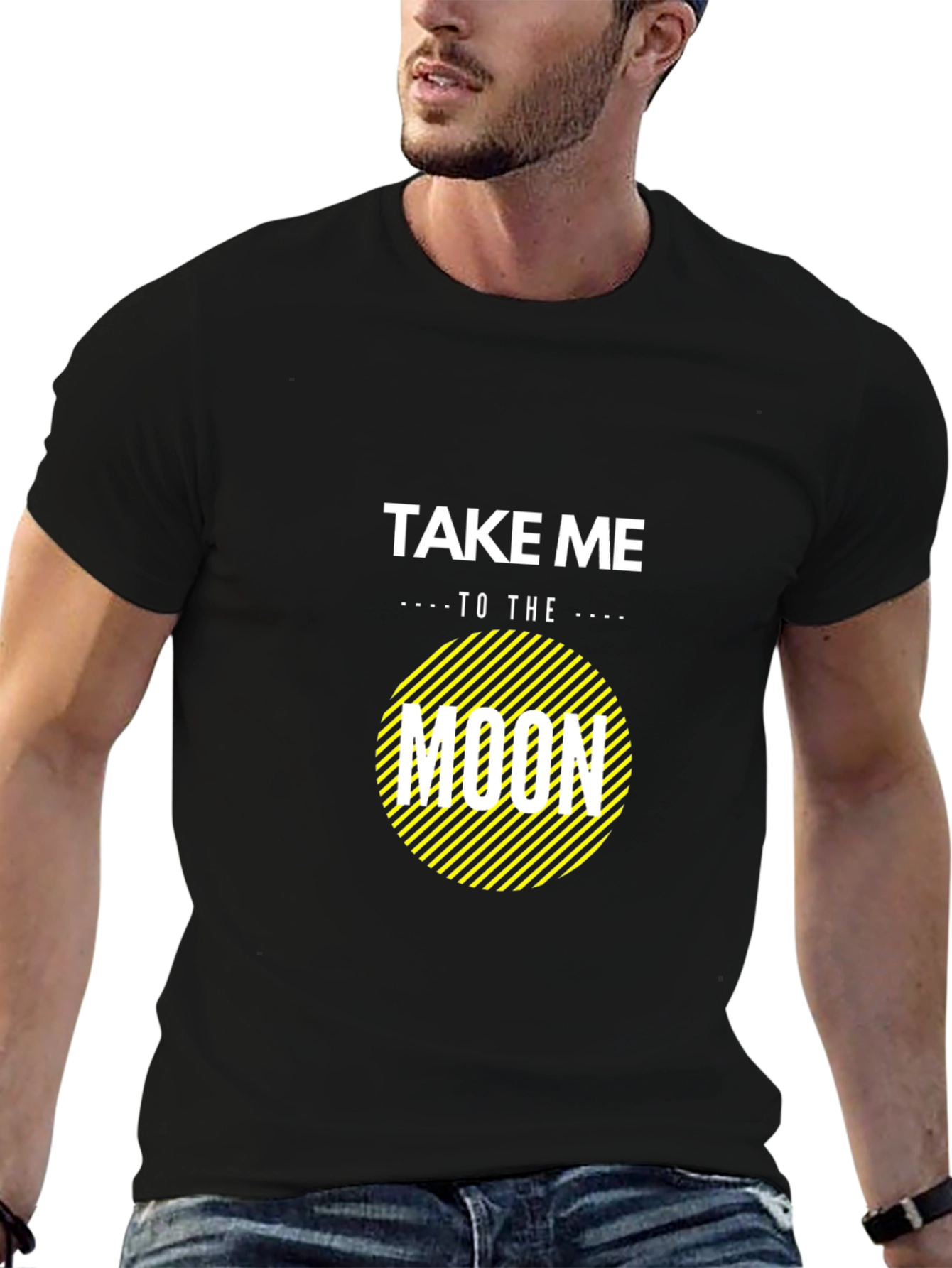 Take Me To The Moon Graphic T-Shirt - Black