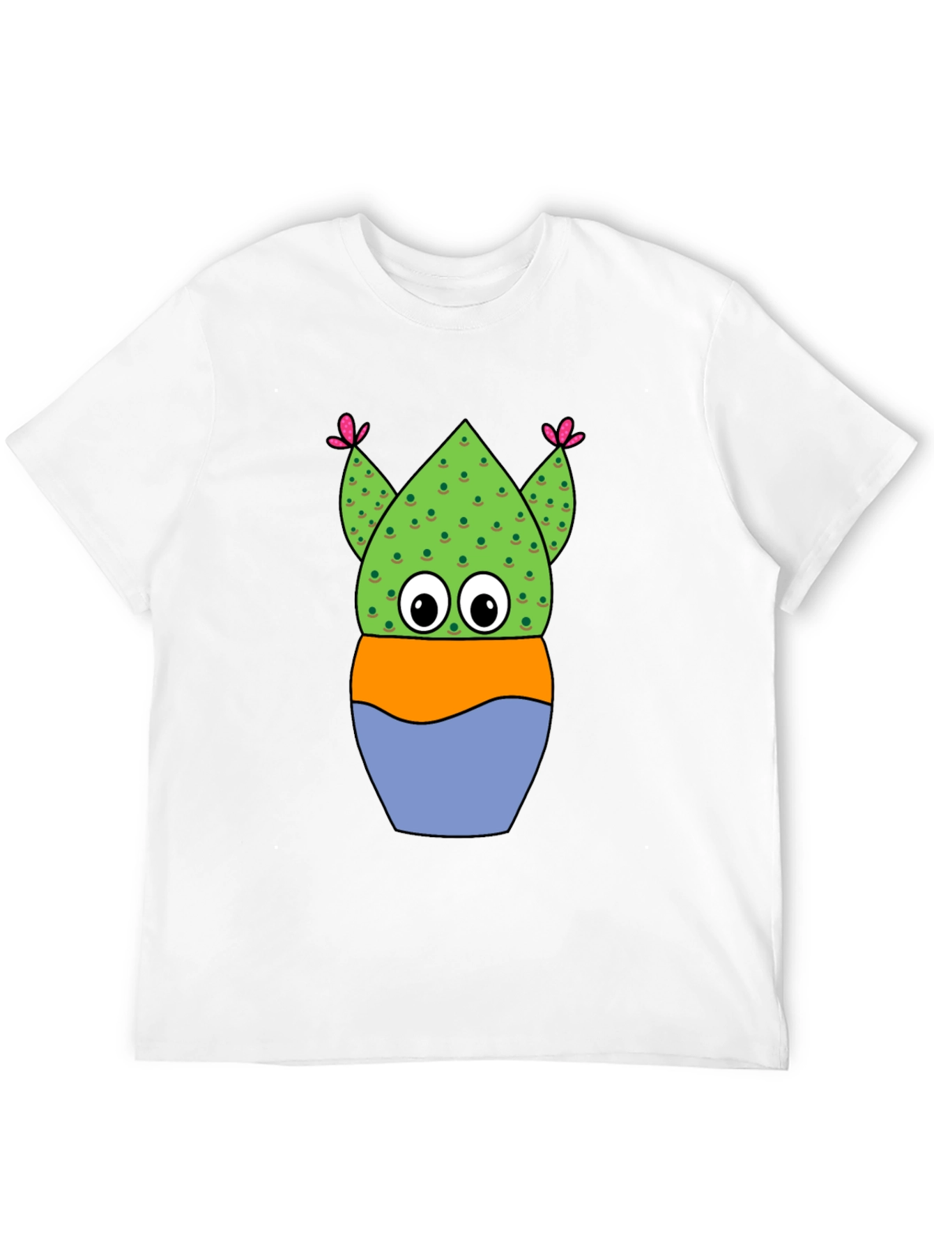 Cartoon Cactus Tee - Whimsical Plant Lover Shirt