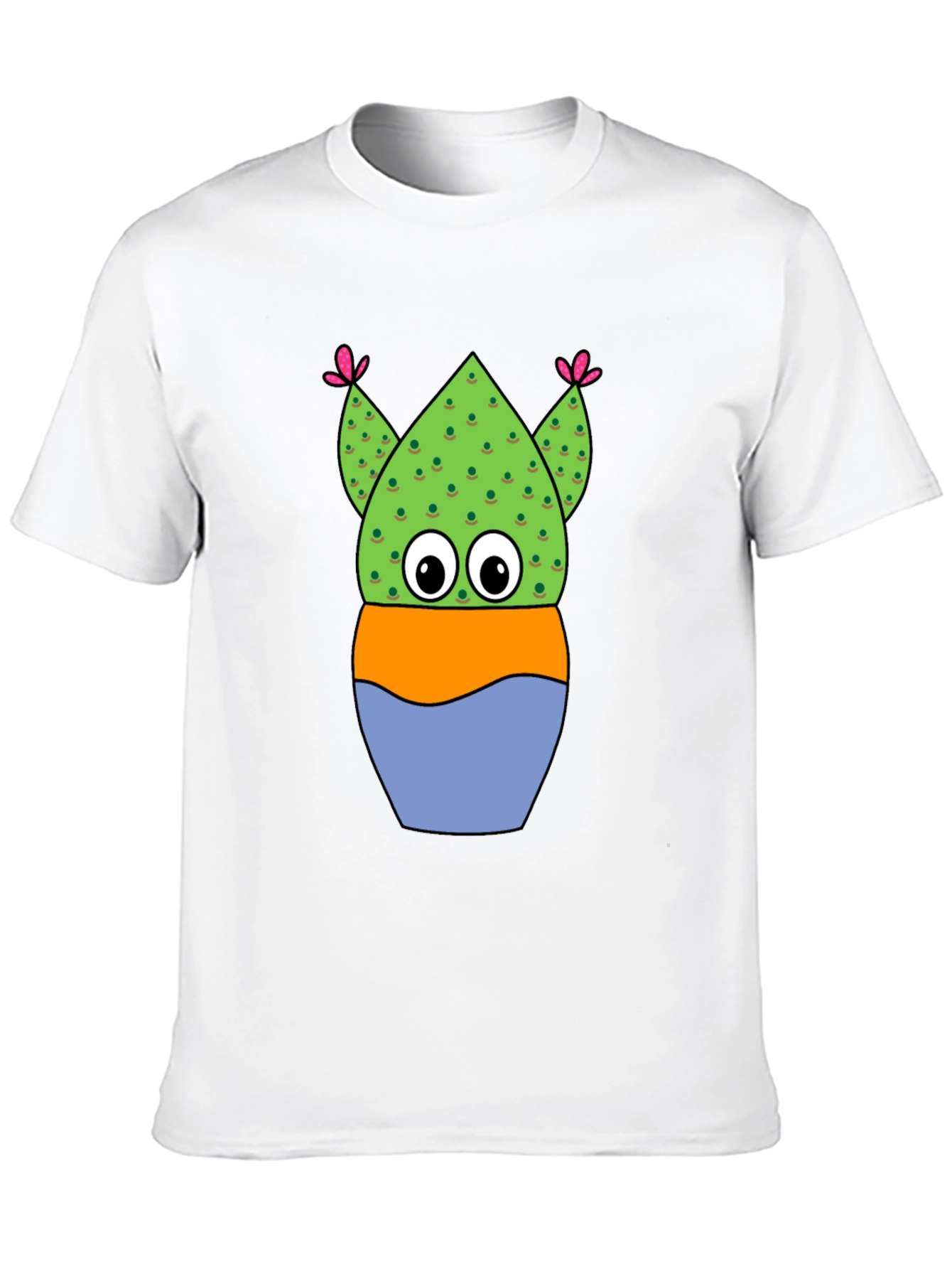 Cartoon Cactus Tee - Whimsical Plant Lover Shirt