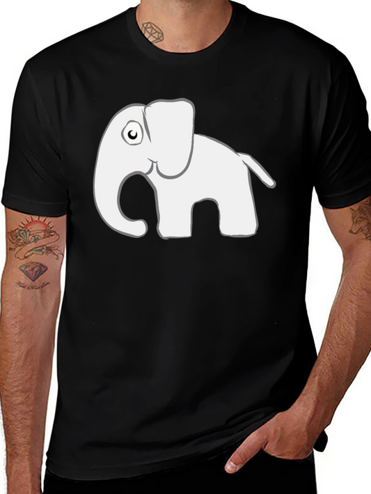 Elephant Graphic Black T-Shirt - Mens