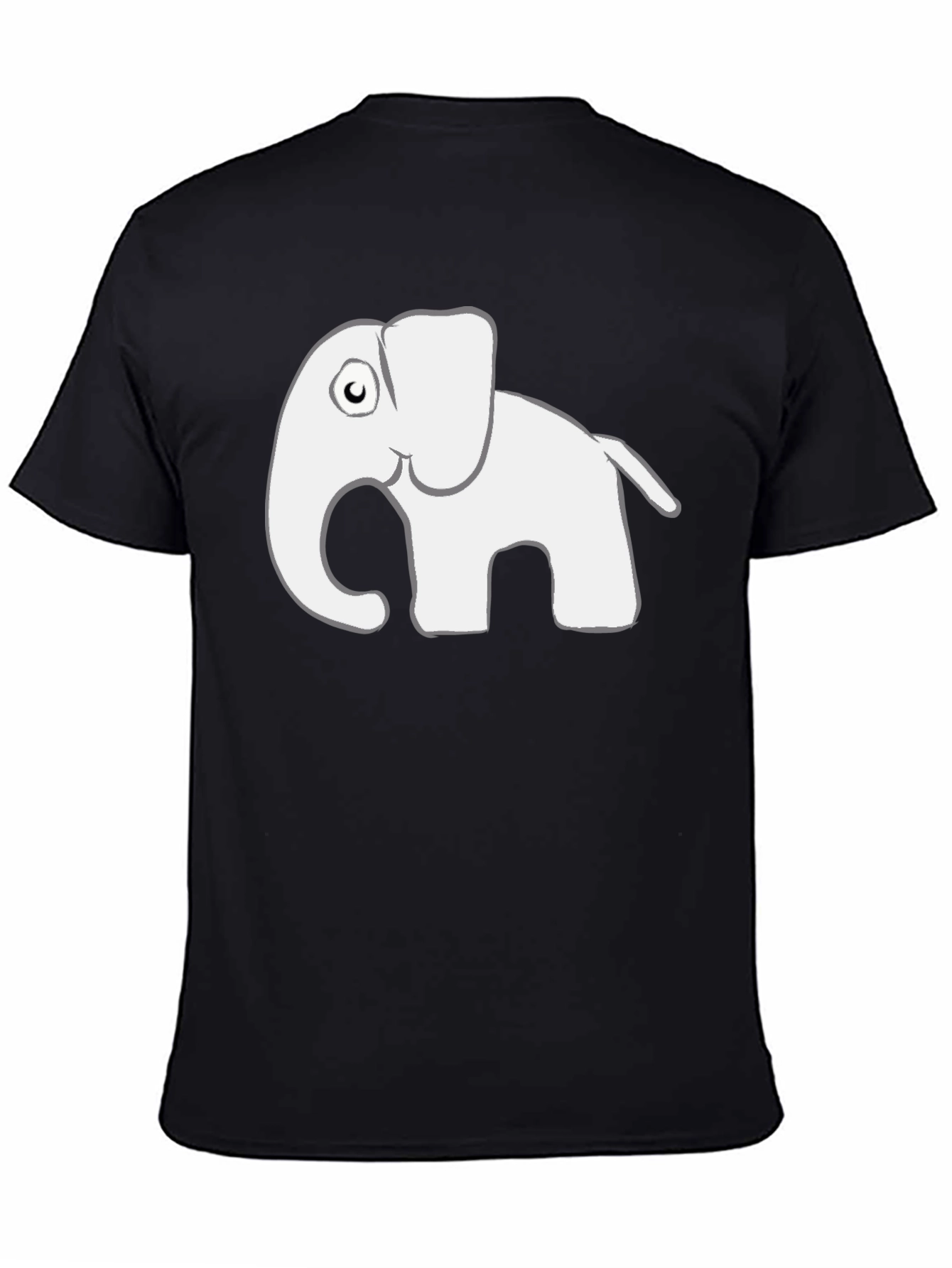 Elephant Graphic Black T-Shirt - Mens