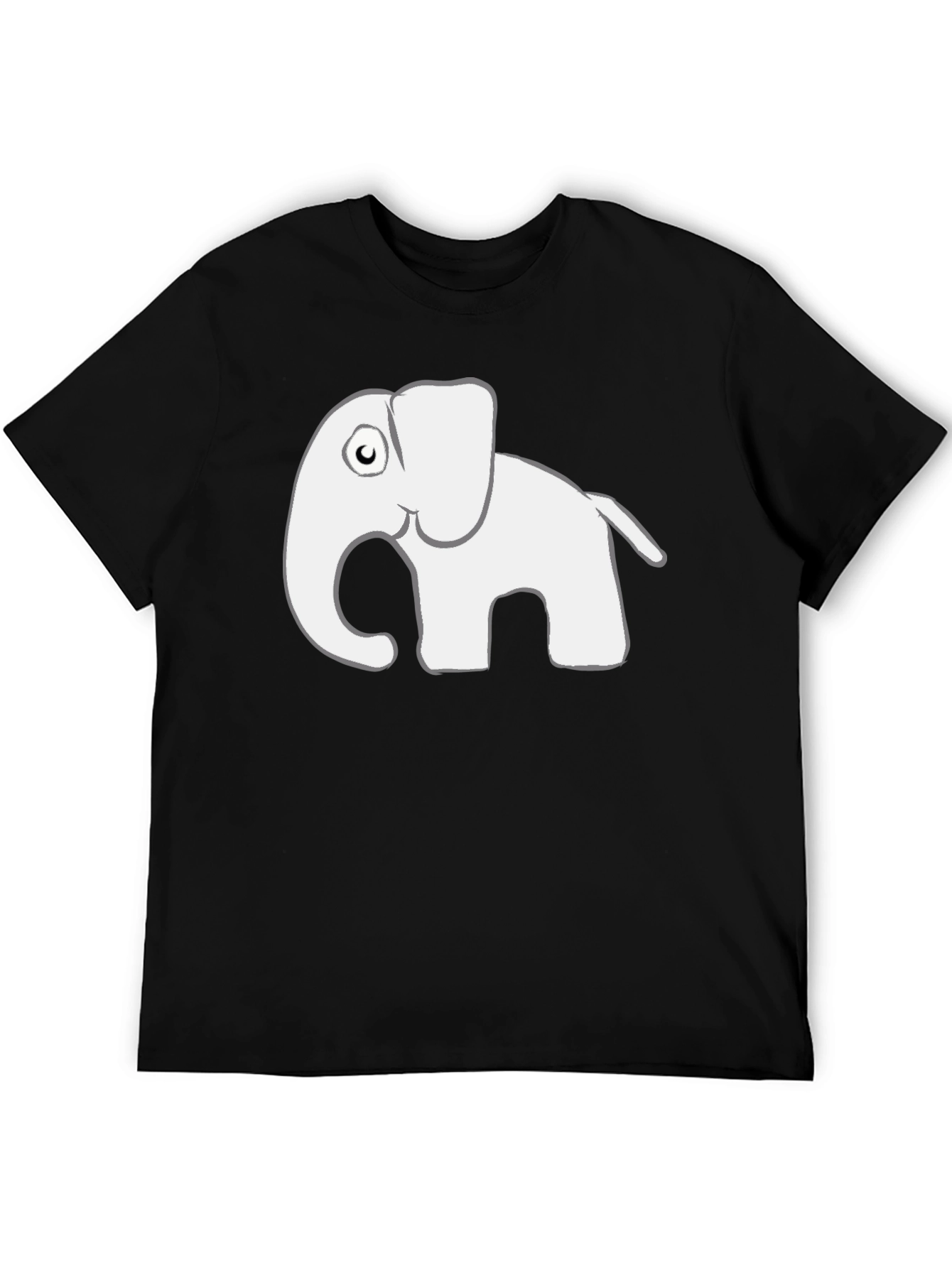 Elephant Graphic Black T-Shirt - Mens