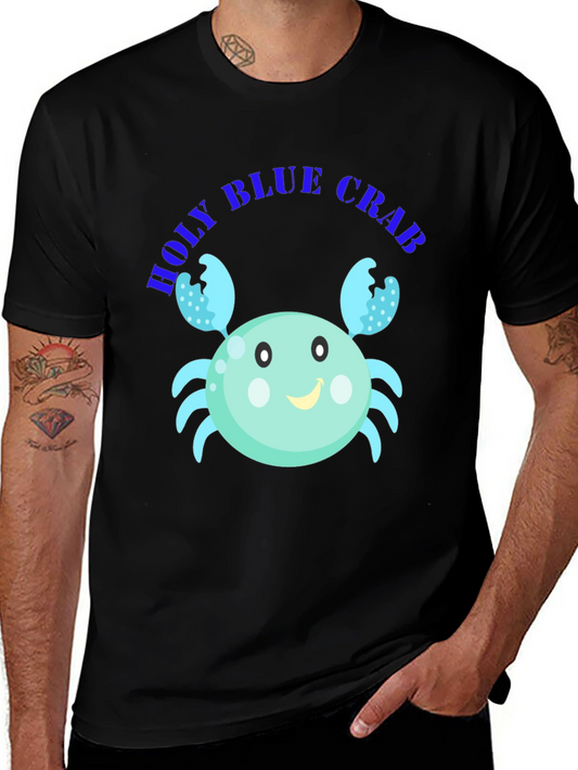 Holy Blue Crab Graphic Tee - Unisex Black T-Shirt