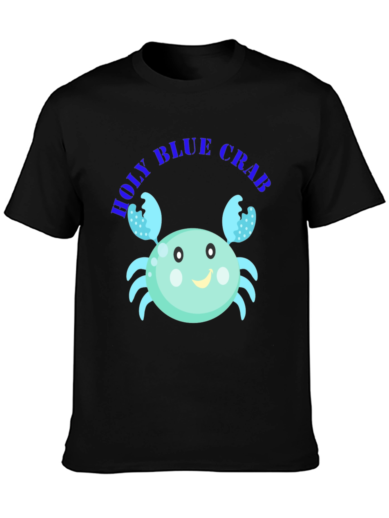 Holy Blue Crab Graphic Tee - Unisex Black T-Shirt