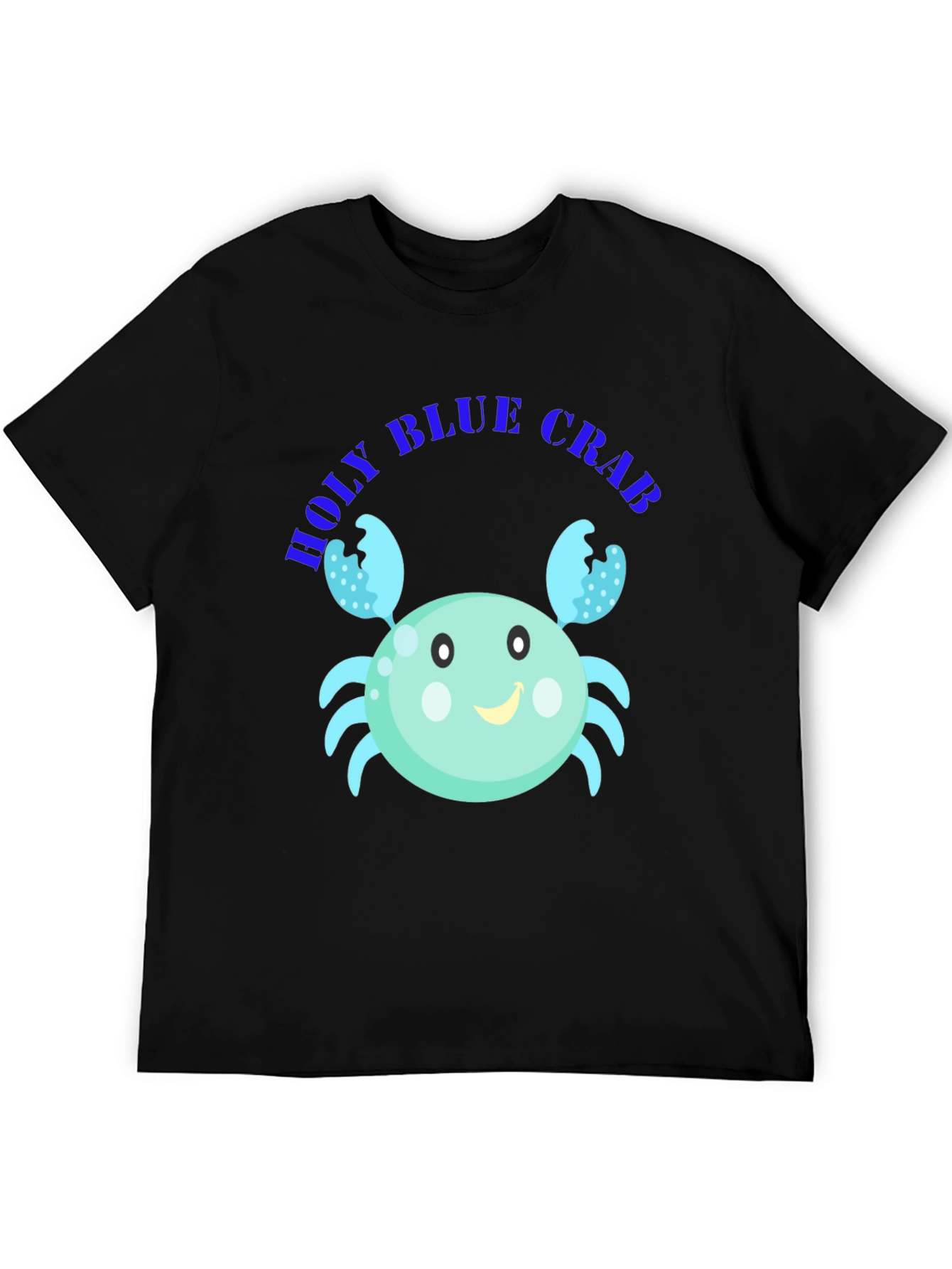 Holy Blue Crab Graphic Tee - Unisex Black T-Shirt