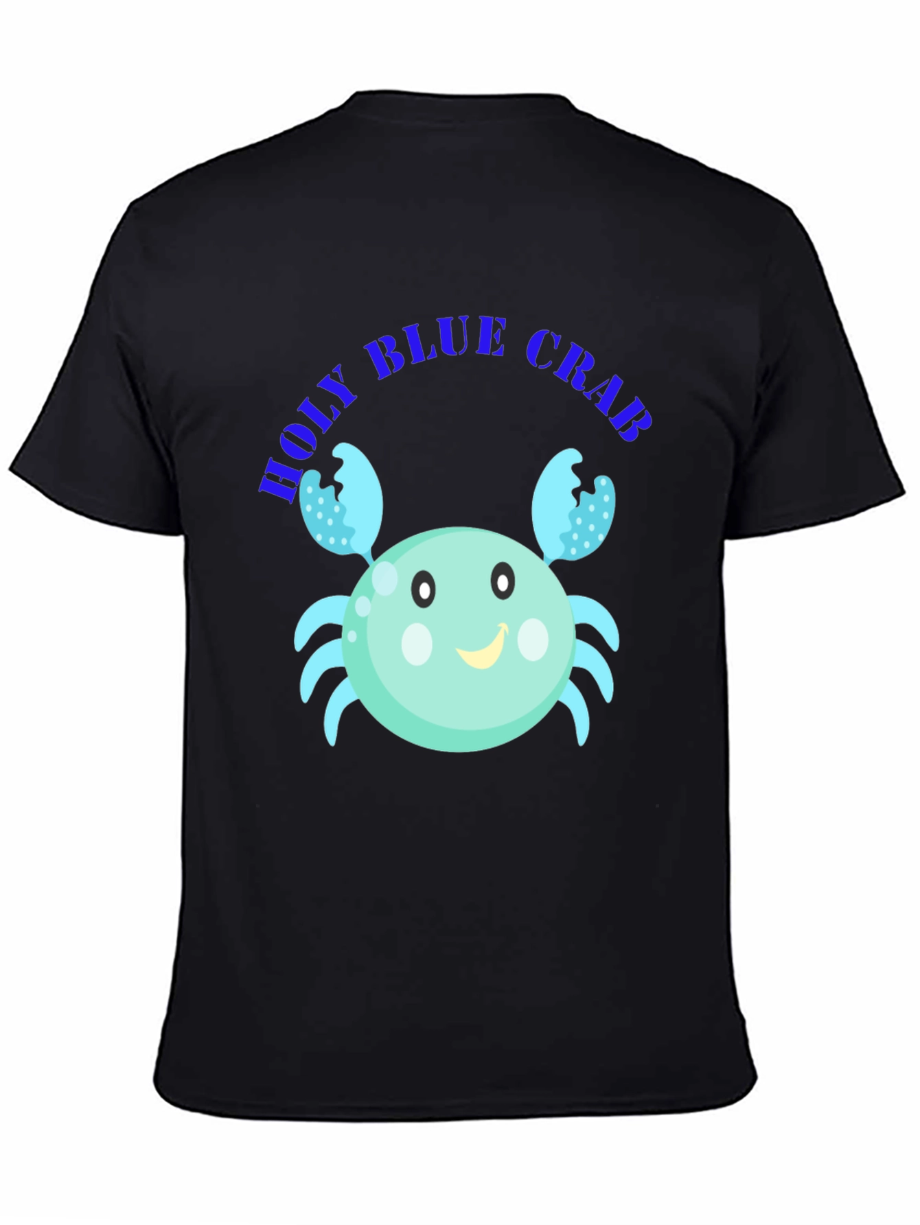 Holy Blue Crab Graphic Tee - Unisex Black T-Shirt