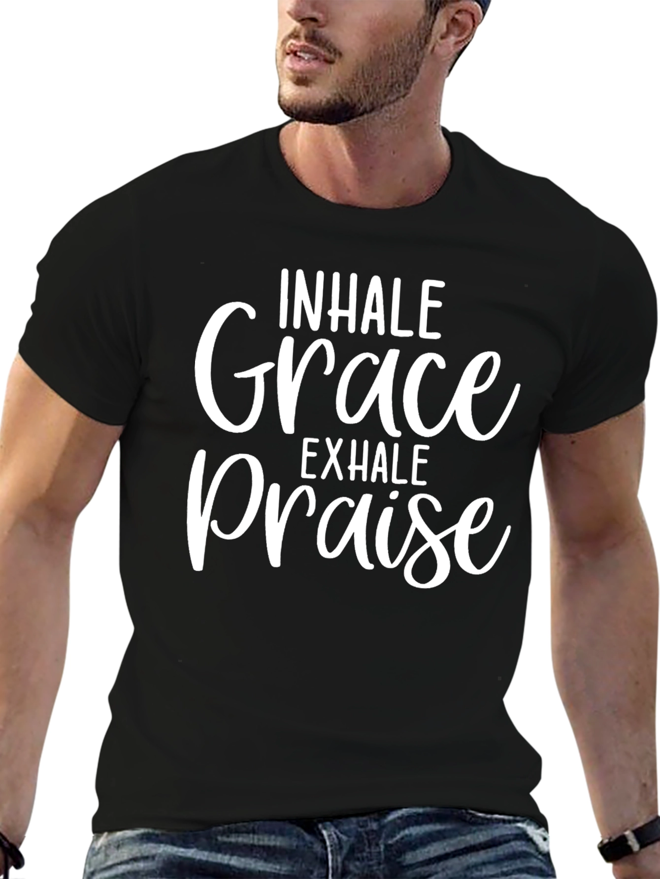 Inhale Grace Exhale Praise Graphic Tee