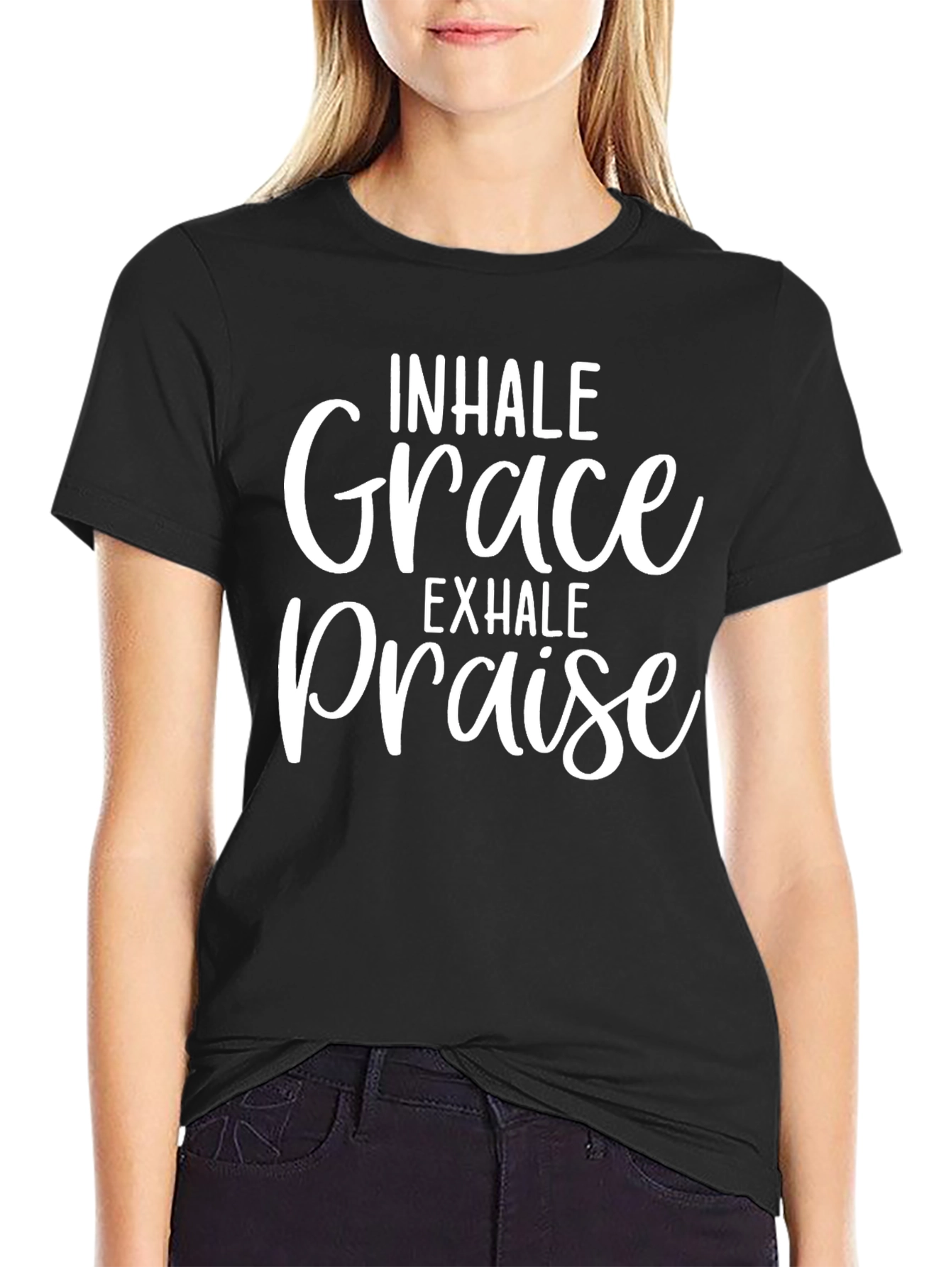 Inhale Grace Exhale Praise Graphic Tee