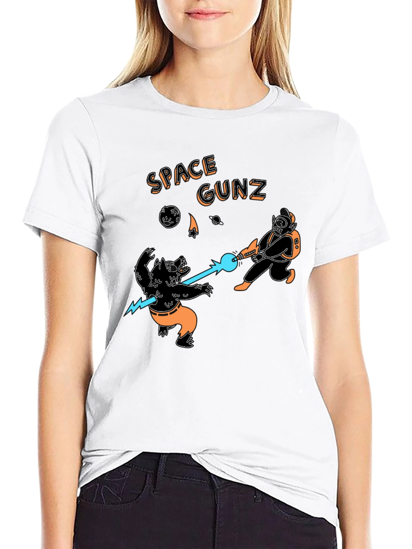 Space Gunz Graphic Tee - Sci-Fi Design