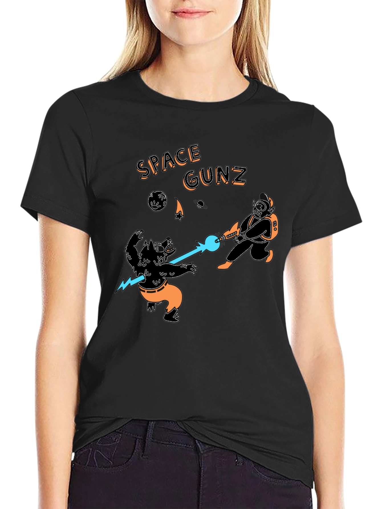 Space Gunz Graphic Tee - Sci-Fi Design