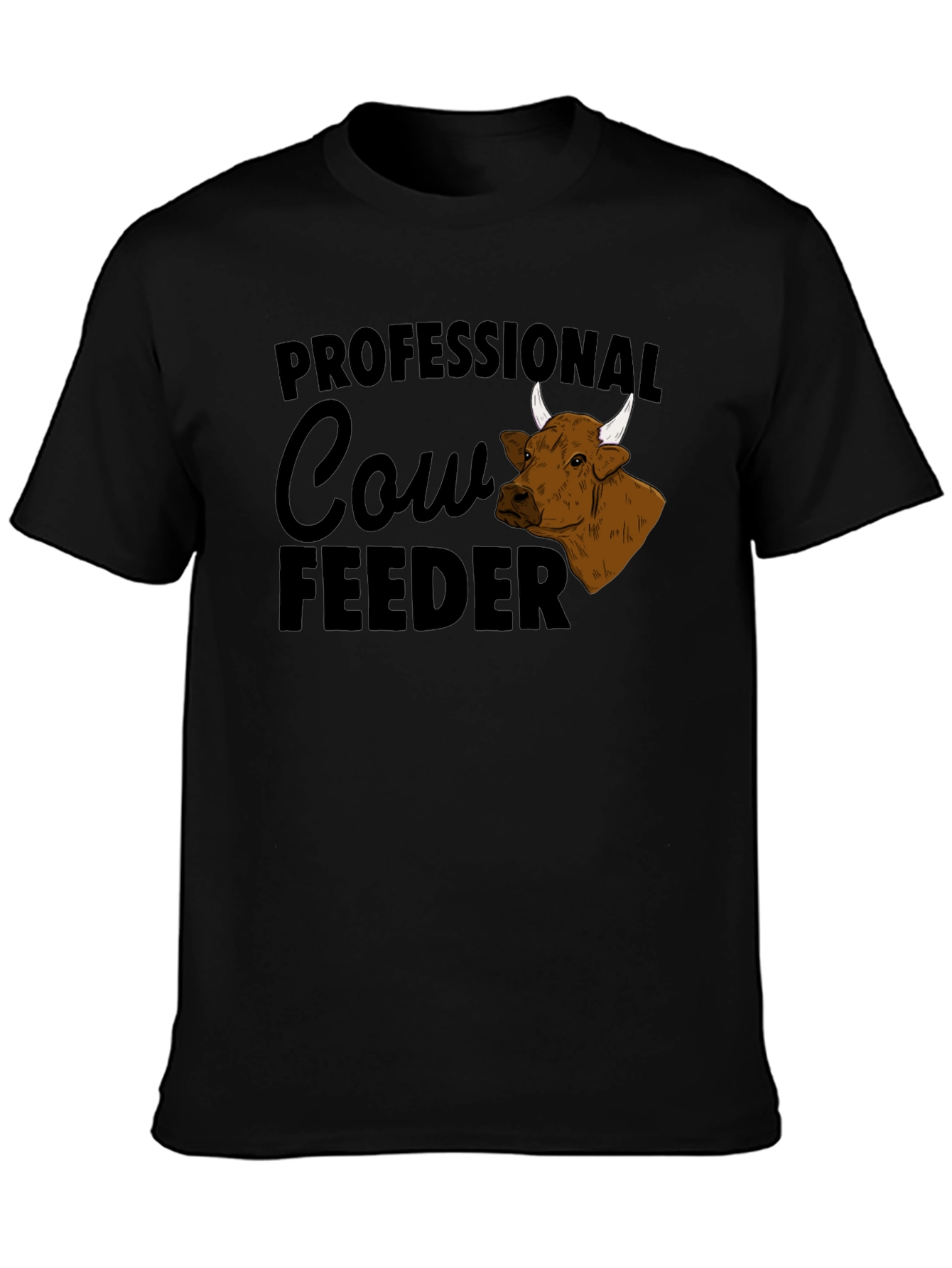 Professional Cow Feeder Graphic T-Shirt
