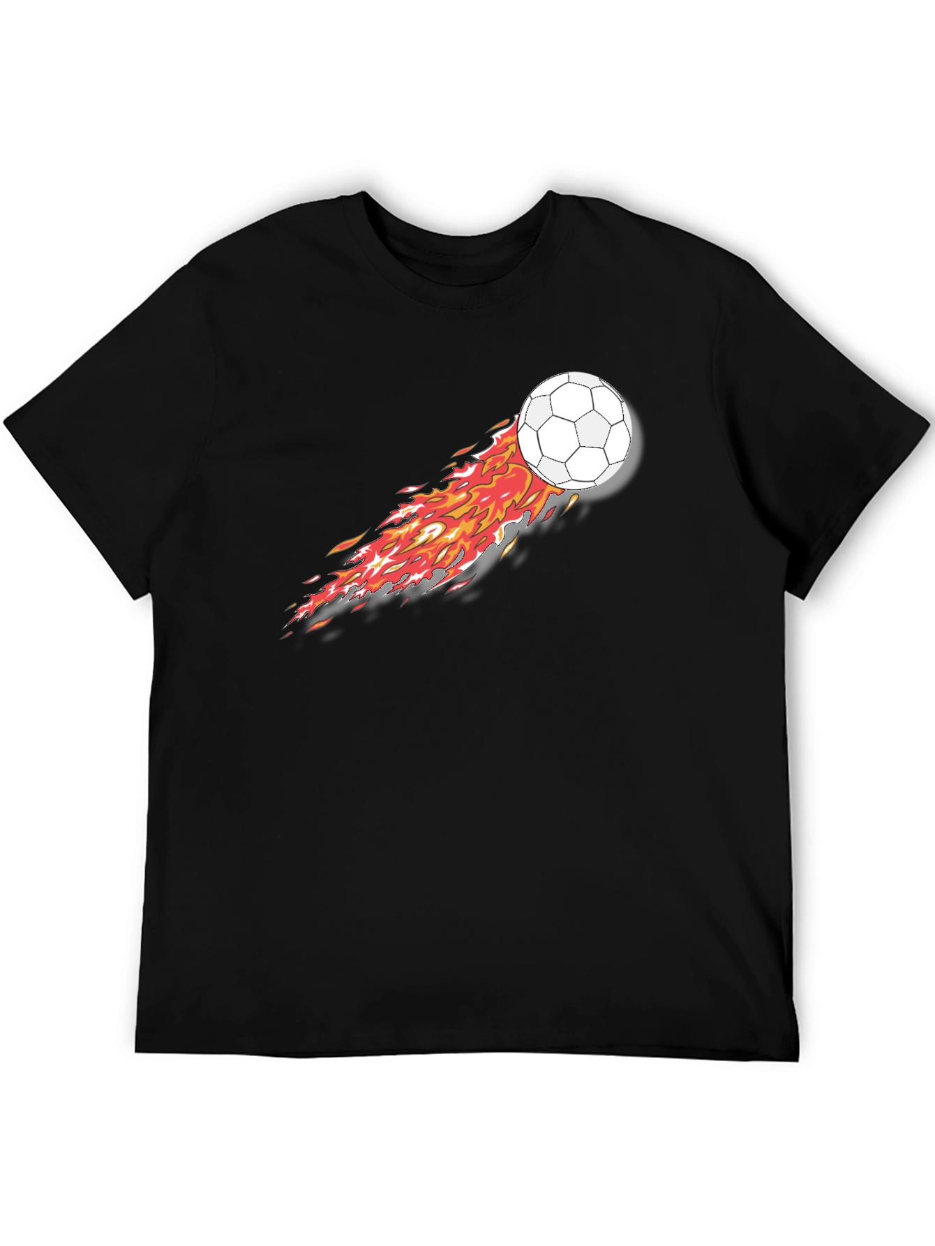 Flaming Soccer Ball Graphic Tee