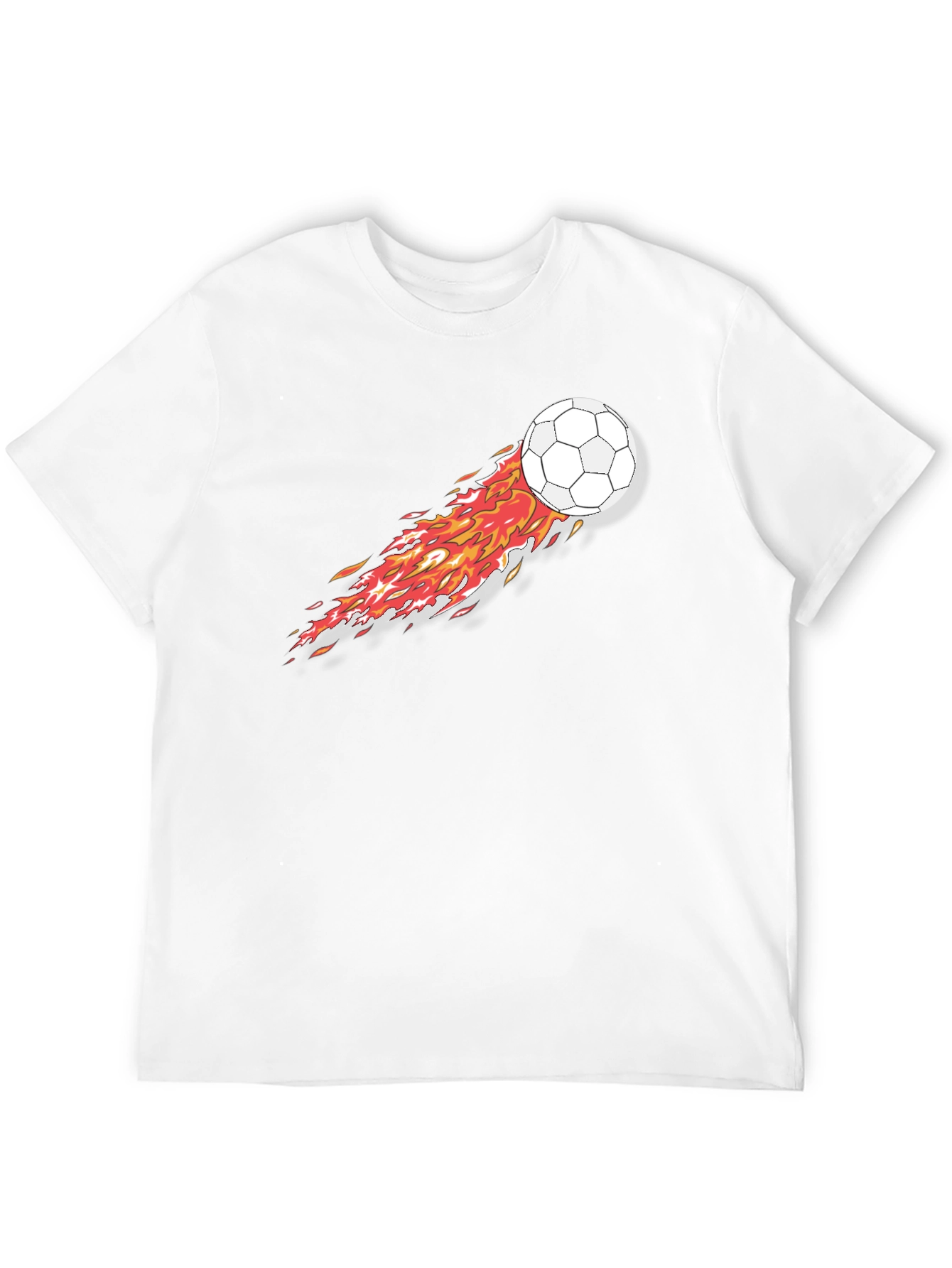 Flaming Soccer Ball Graphic Tee