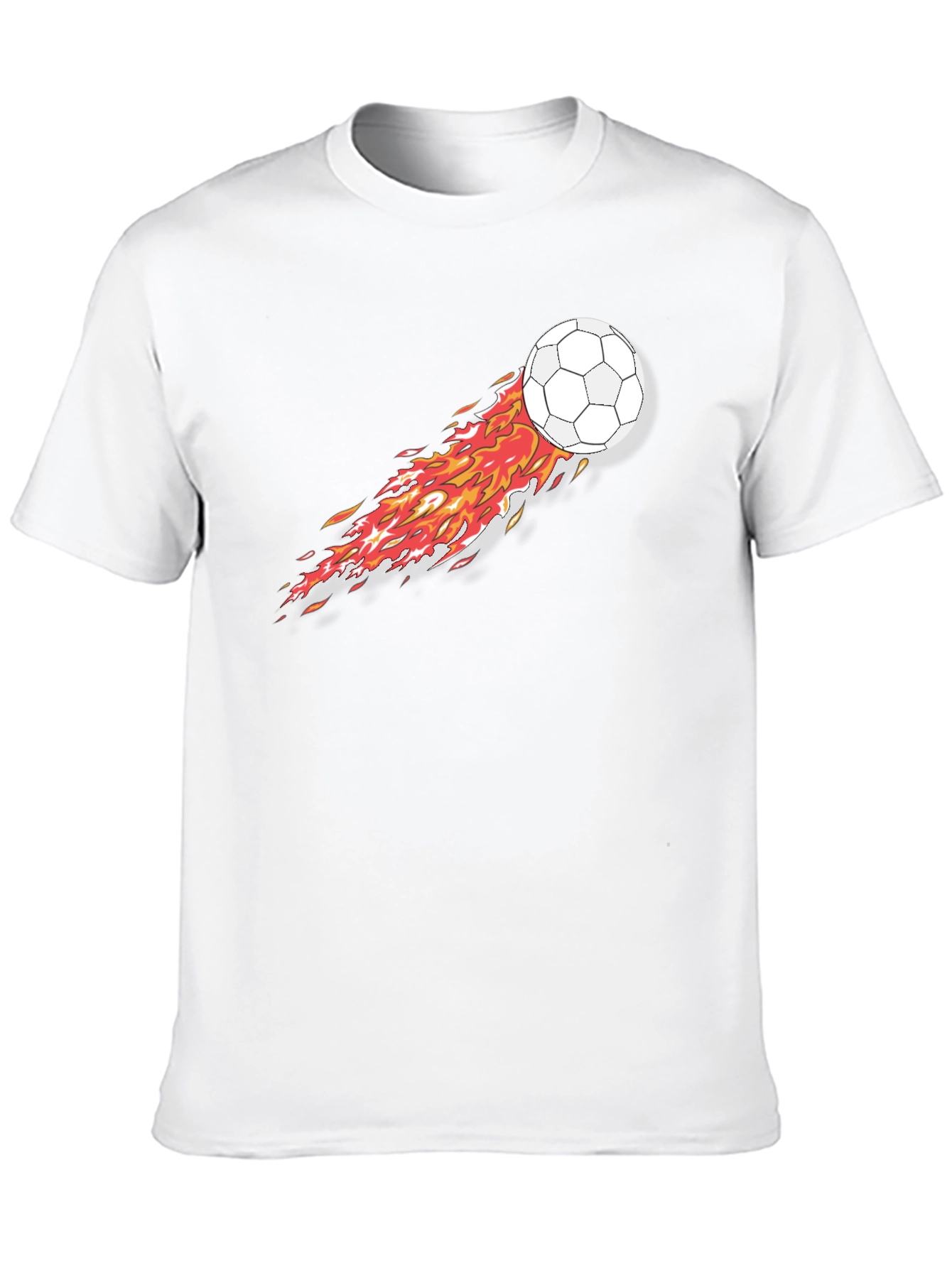 Flaming Soccer Ball Graphic Tee