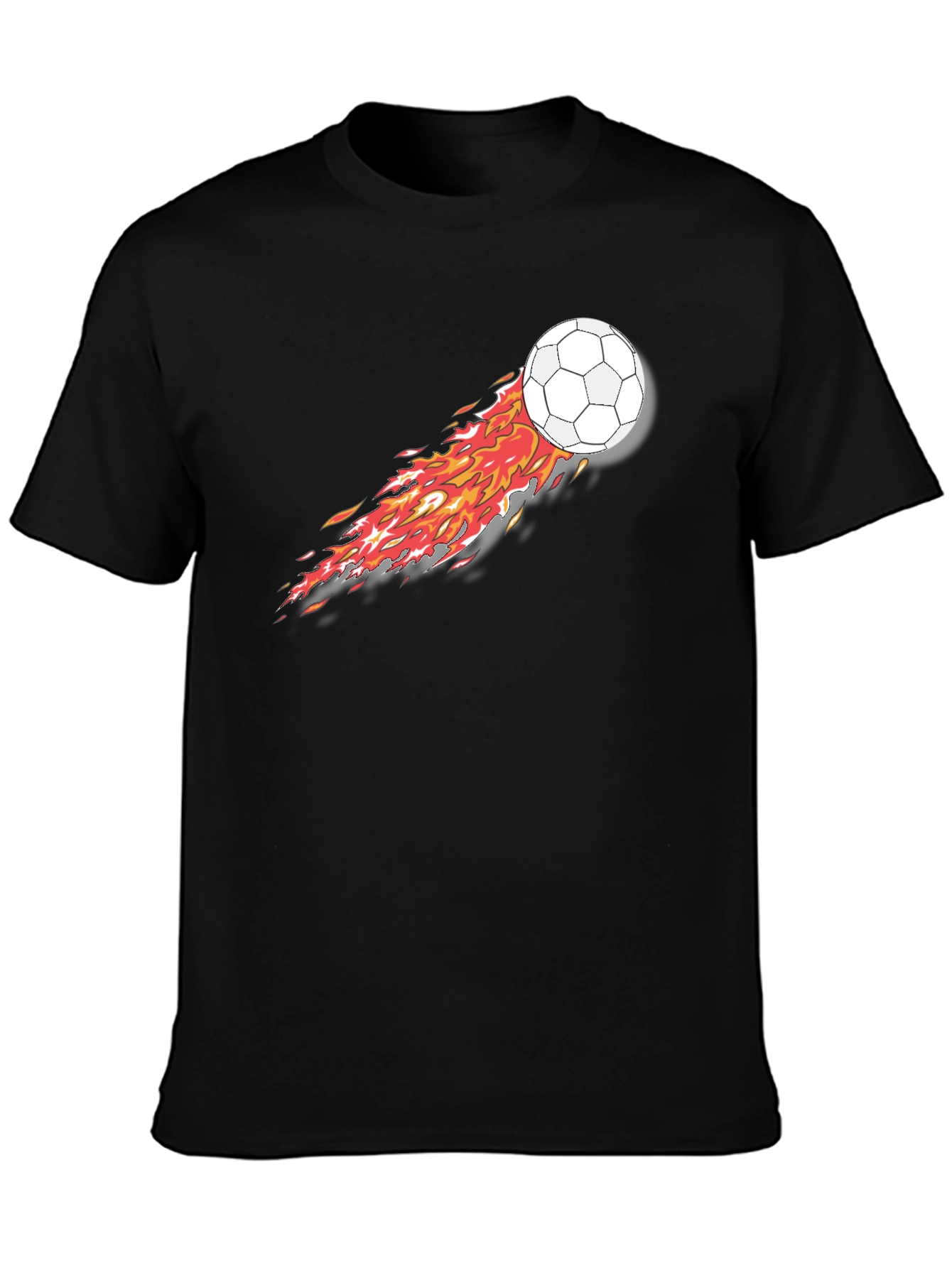 Flaming Soccer Ball Graphic Tee