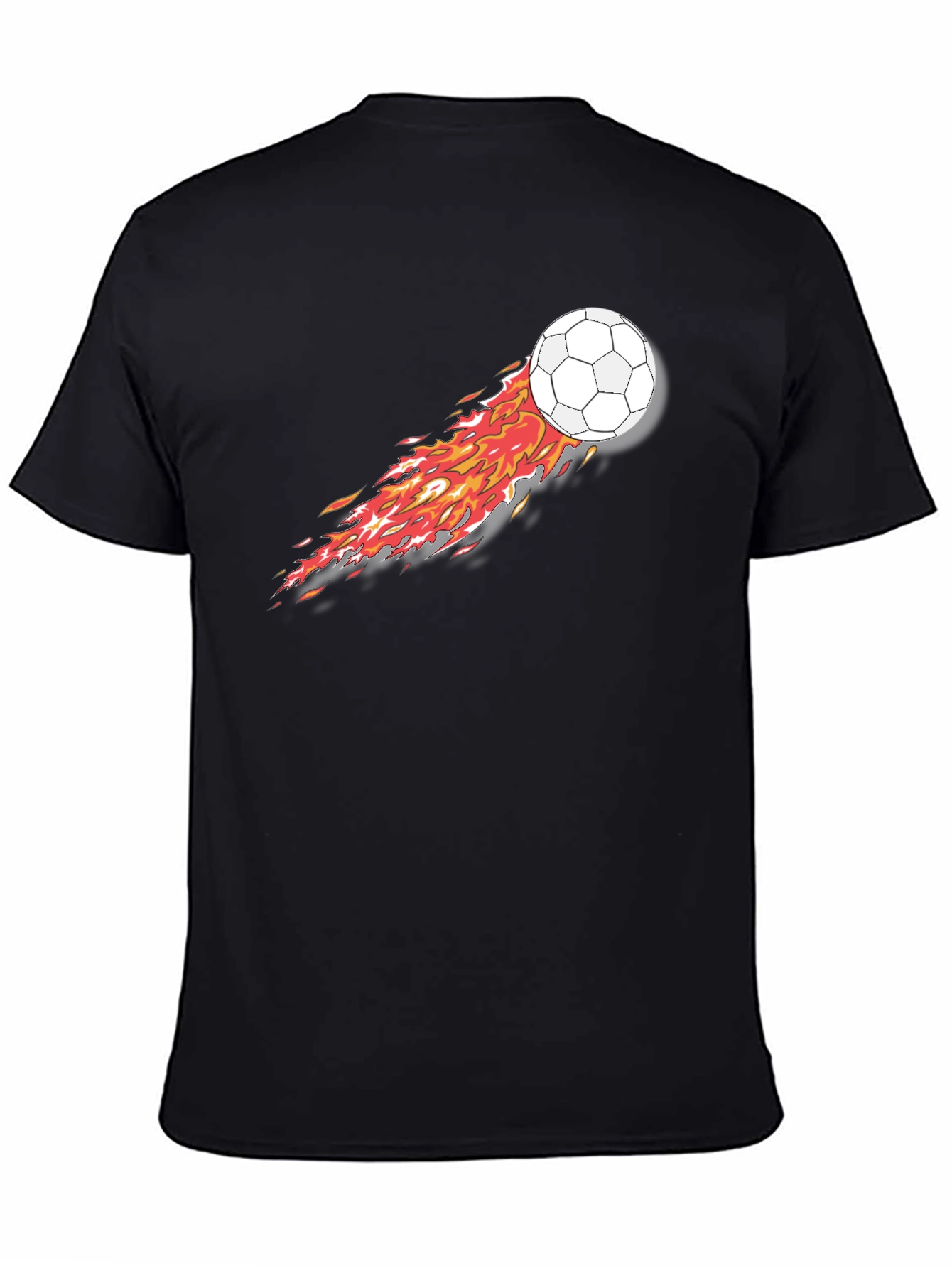 Flaming Soccer Ball Graphic Tee