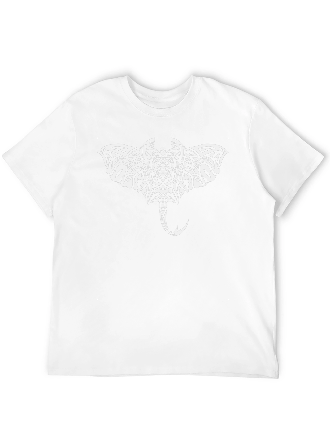 Tribal Stingray Graphic Tee - Black Cotton Comfort