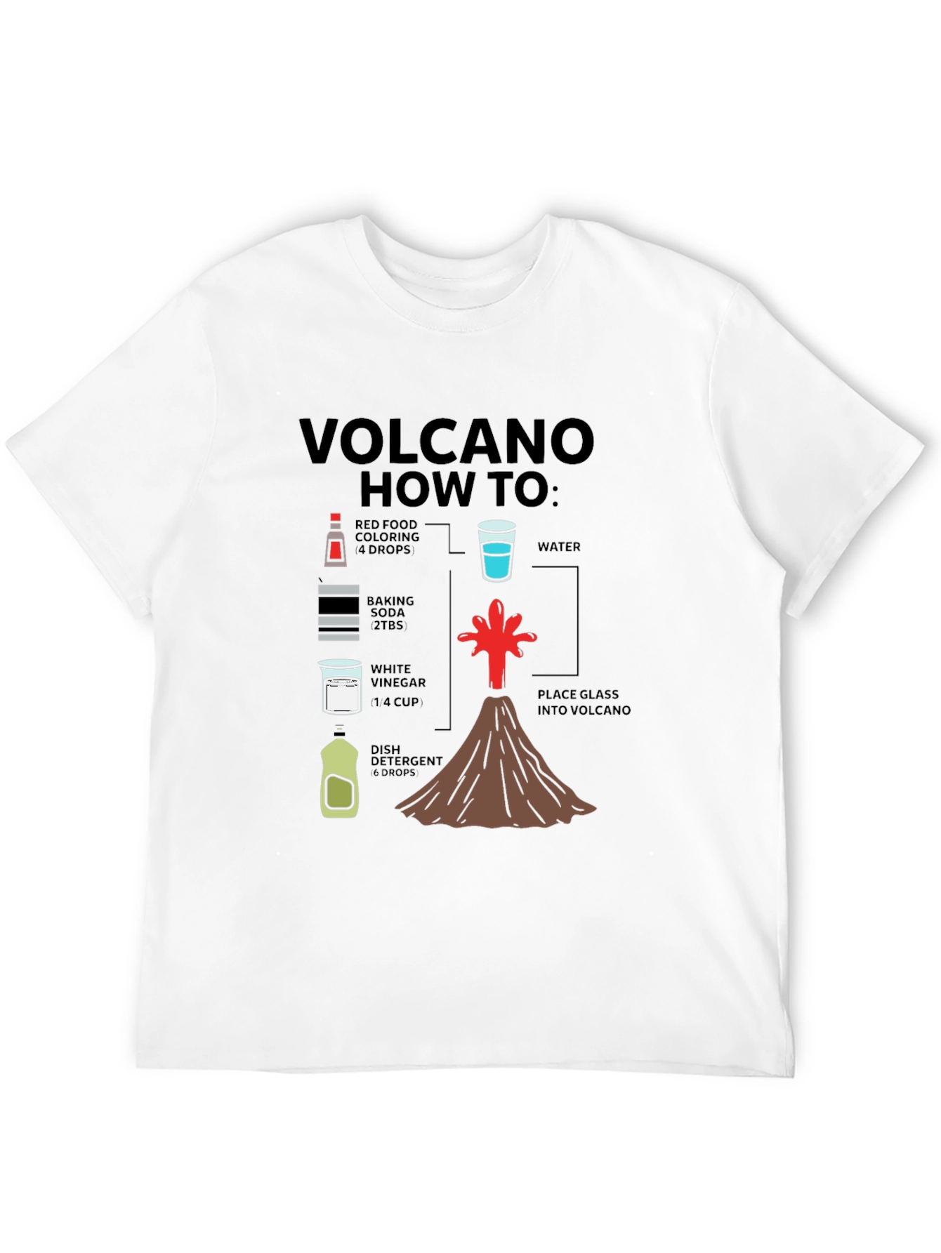 Volcano How-To T-Shirt Science Experiment Tee