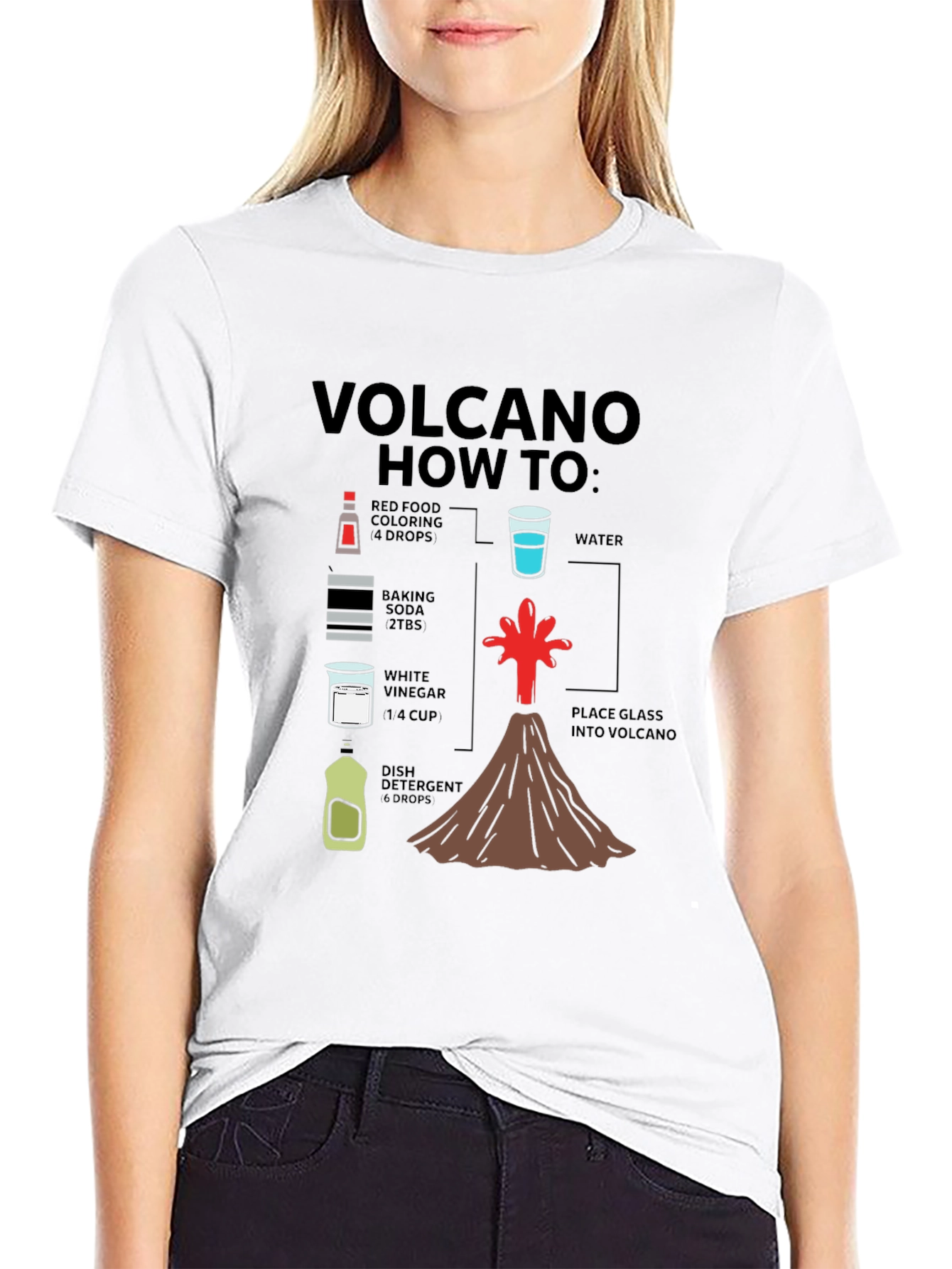 Volcano How-To T-Shirt Science Experiment Tee