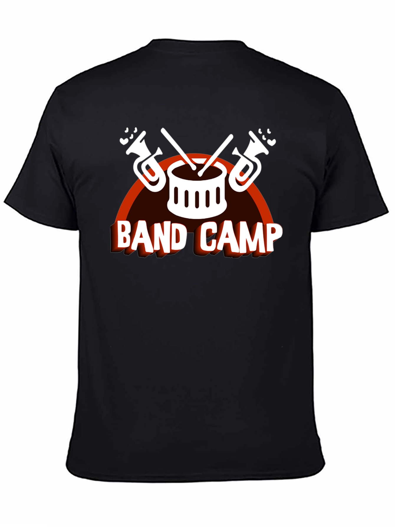 Band Camp Music T-Shirt - Drum & Trumpet Design
