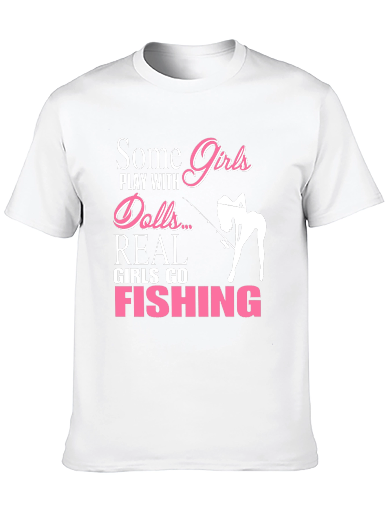 Girls Go Fishing T-Shirt - Novelty Graphic Tee