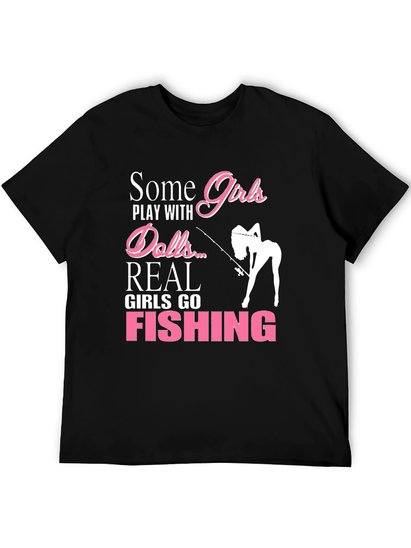 Girls Go Fishing T-Shirt - Novelty Graphic Tee