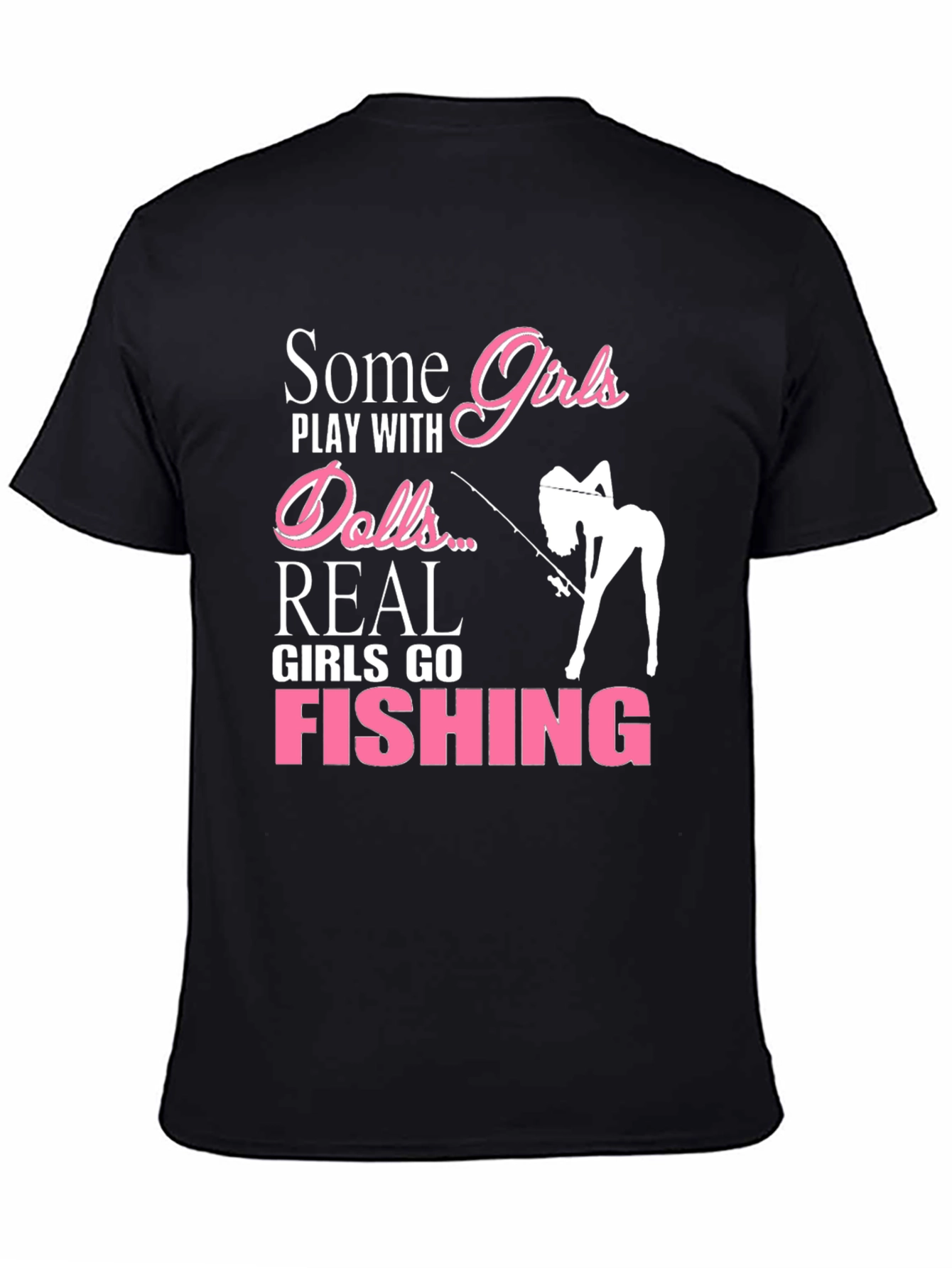 Girls Go Fishing T-Shirt - Novelty Graphic Tee