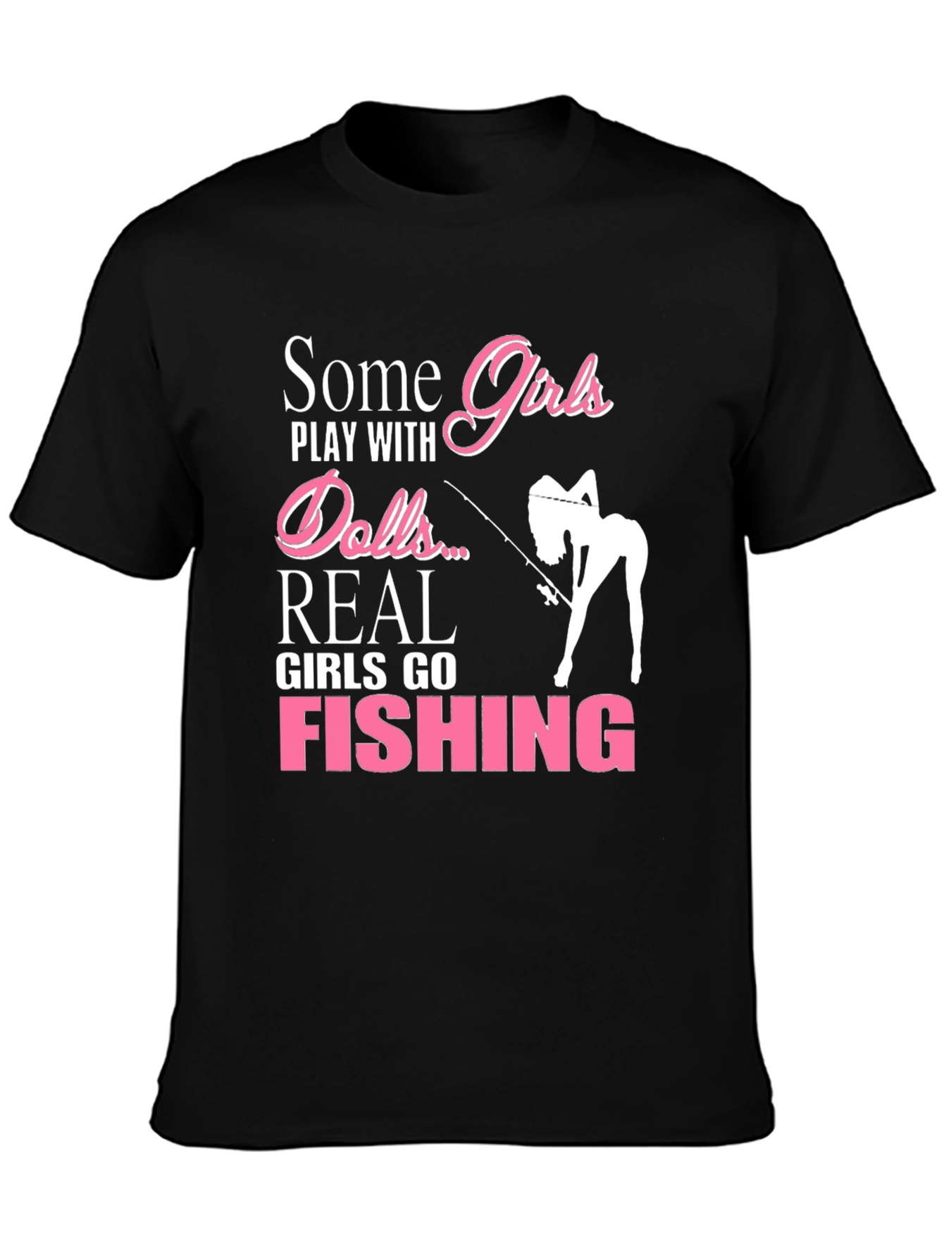 Girls Go Fishing T-Shirt - Novelty Graphic Tee