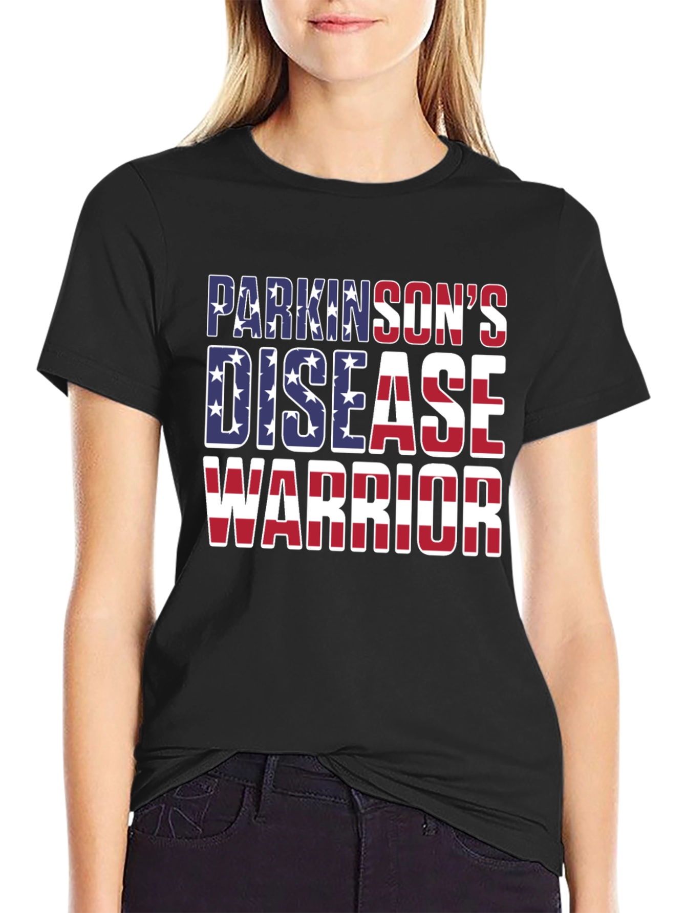 Parkinsons Disease Warrior Patriotic T-Shirt