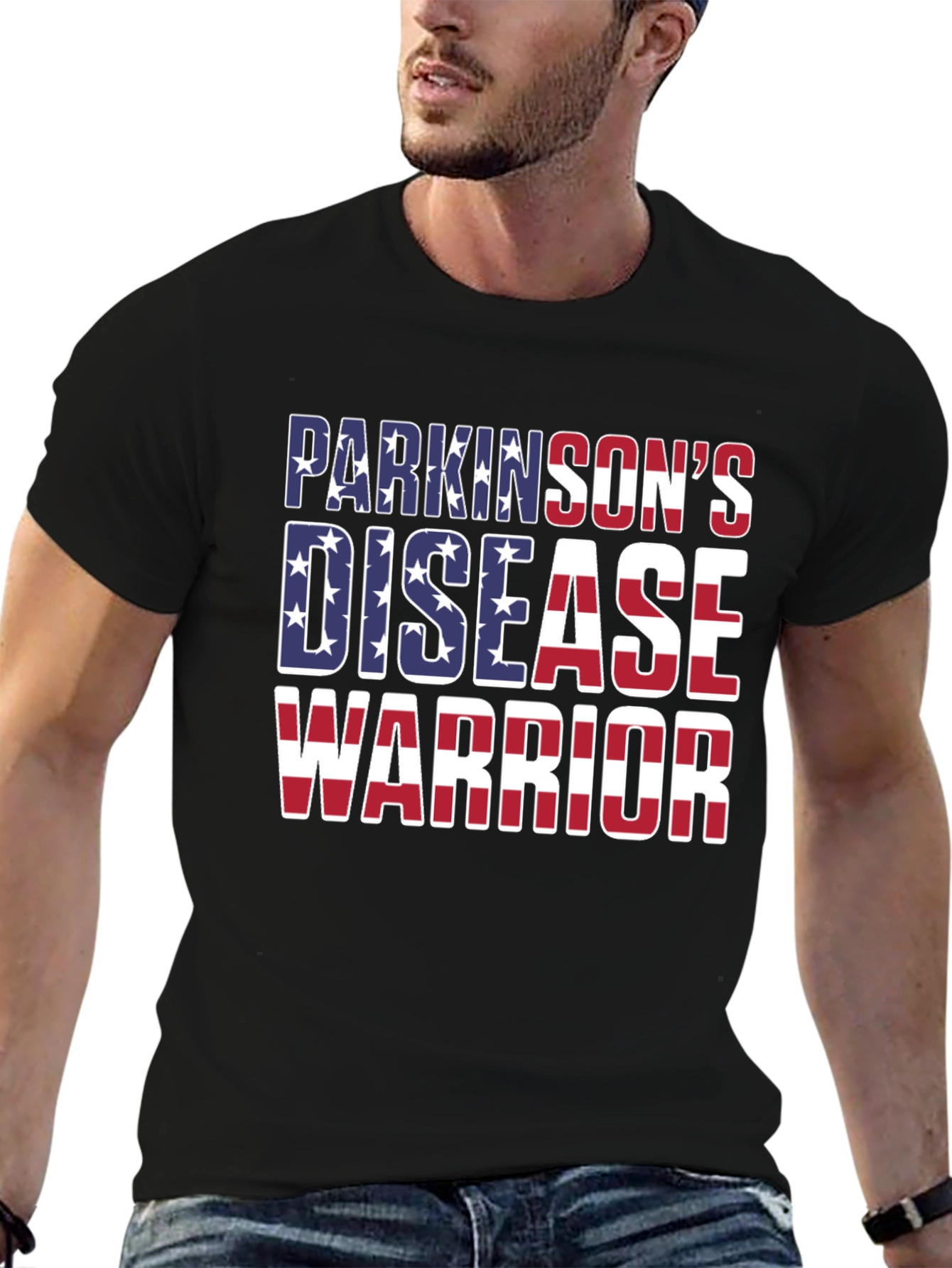 Parkinsons Disease Warrior Patriotic T-Shirt