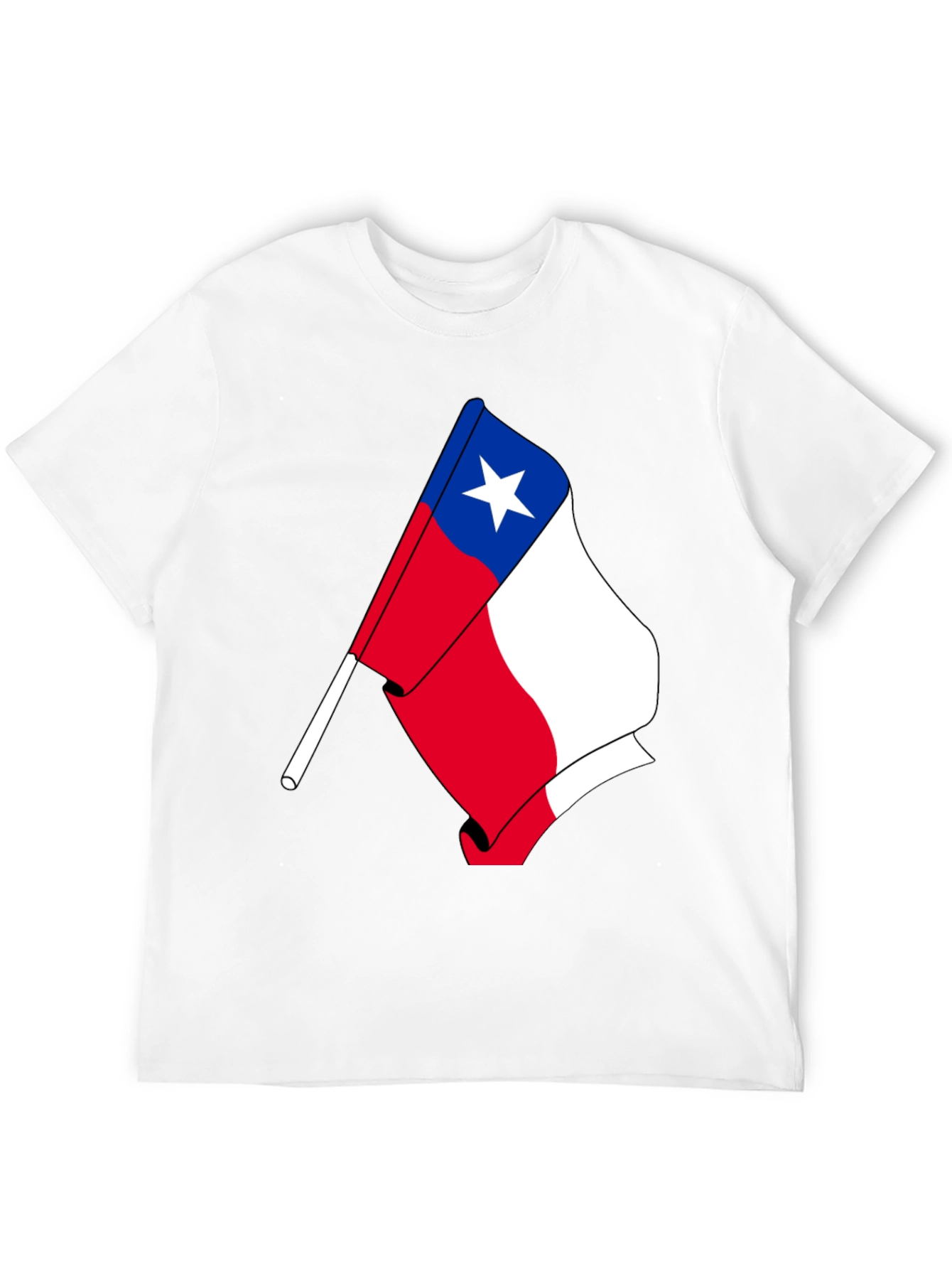 Chile Flag T-Shirt - Black Cotton Tee