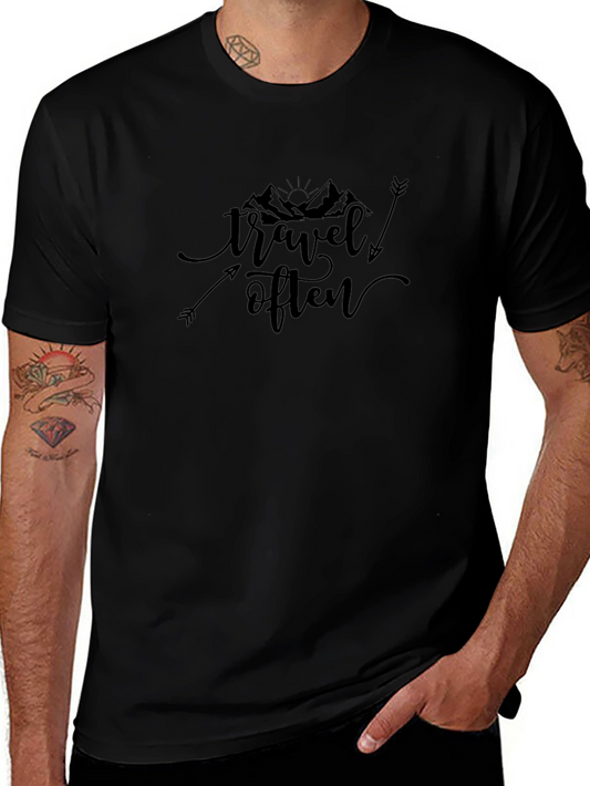 Travel Often Black T-Shirt