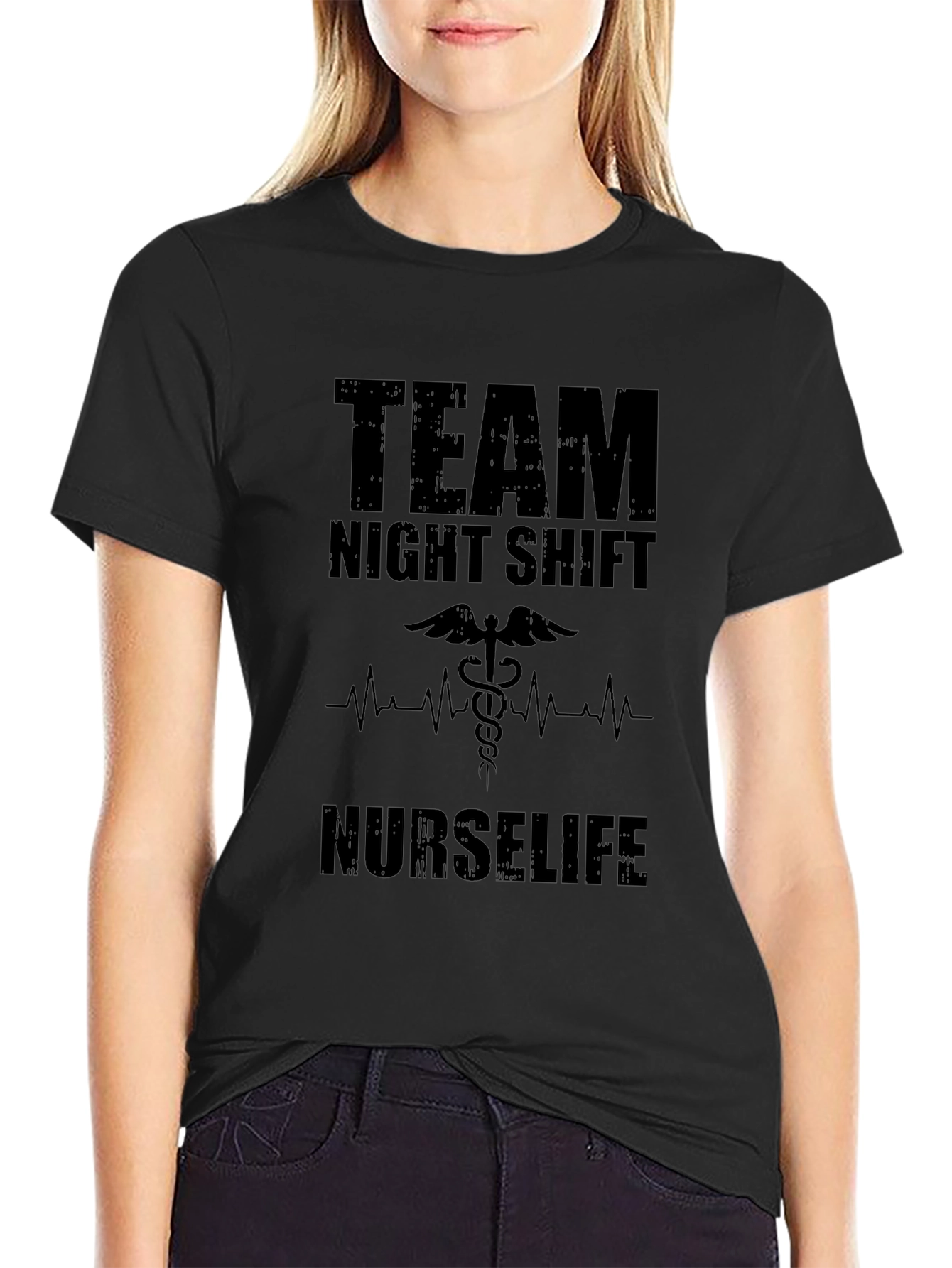 Team Night Shift Nurse Life Graphic Tee