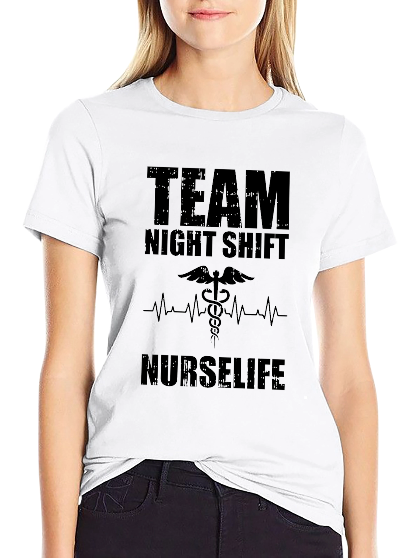 Team Night Shift Nurse Life Graphic Tee