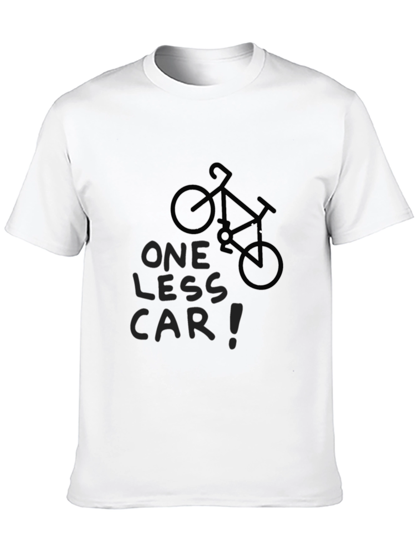 One Less Car Bicycle T-Shirt - Eco-Friendly Fashion
