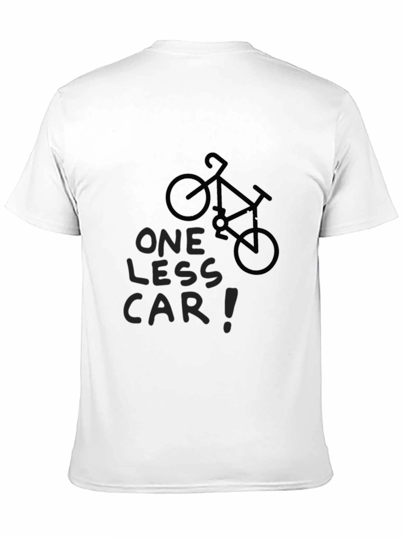 One Less Car Bicycle T-Shirt - Eco-Friendly Fashion