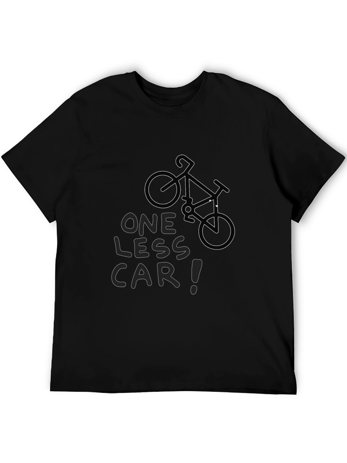 One Less Car Bicycle T-Shirt - Eco-Friendly Fashion