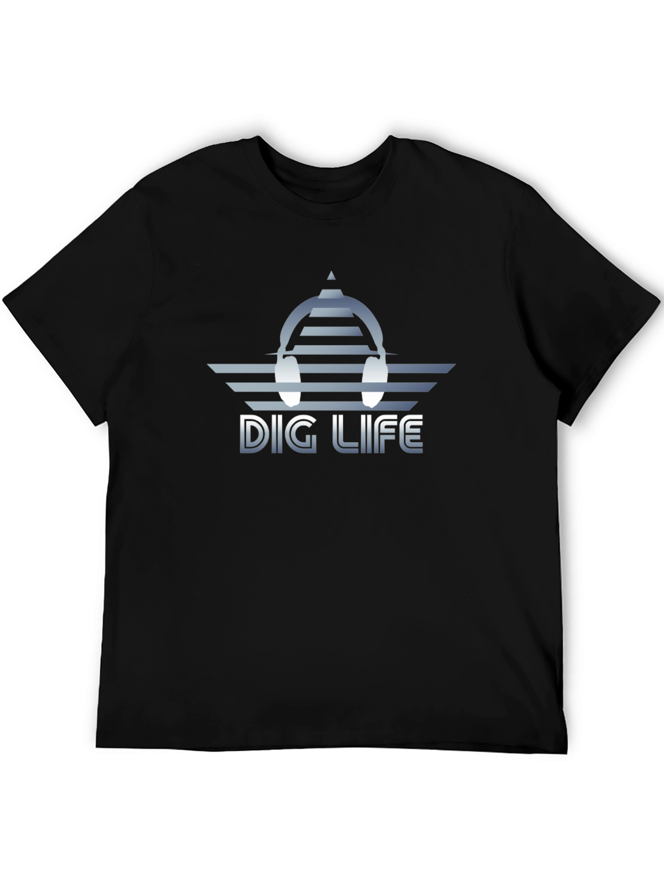 Dig Life Headphones T-Shirt - Cool Graphic Tee