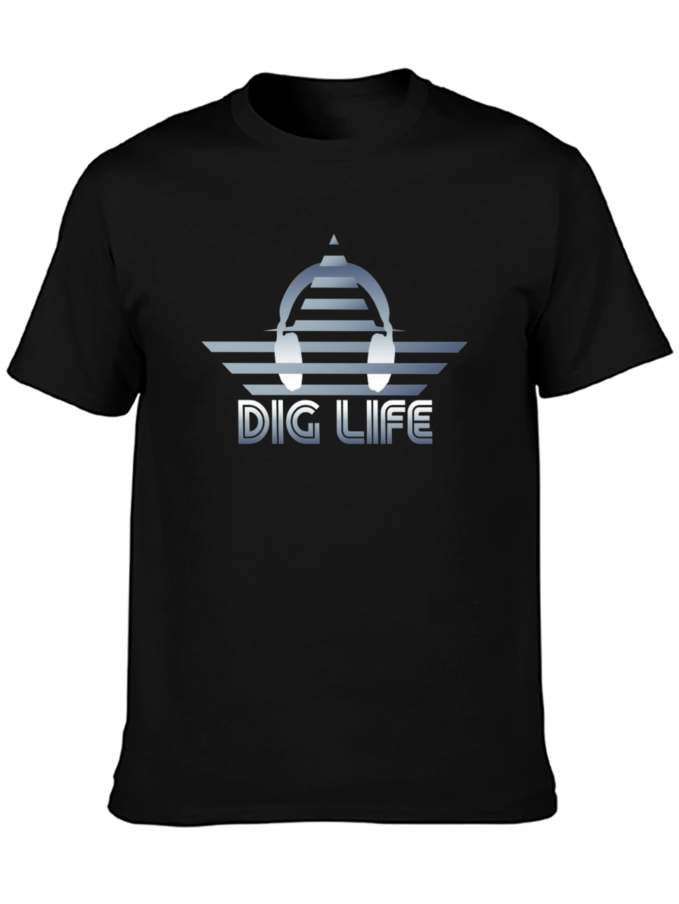 Dig Life Headphones T-Shirt - Cool Graphic Tee