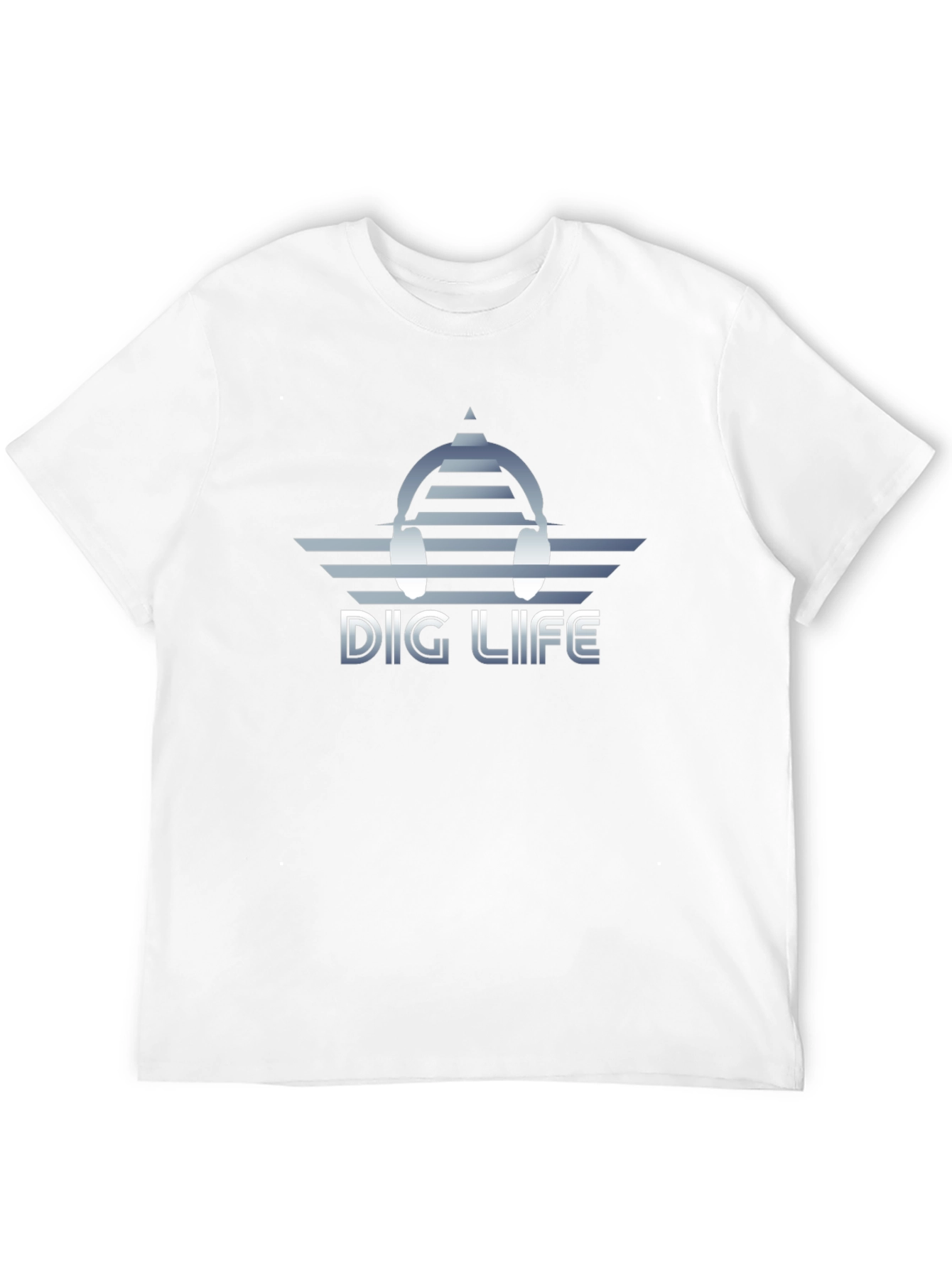 Dig Life Headphones T-Shirt - Cool Graphic Tee