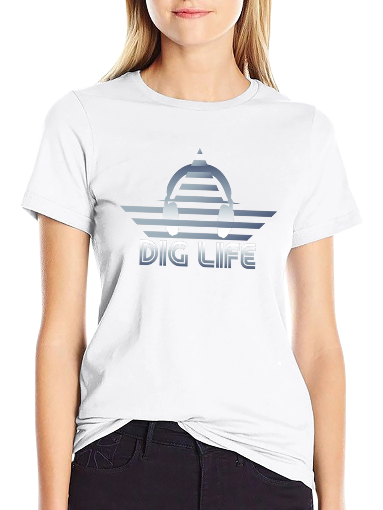 Dig Life Headphones T-Shirt - Cool Graphic Tee