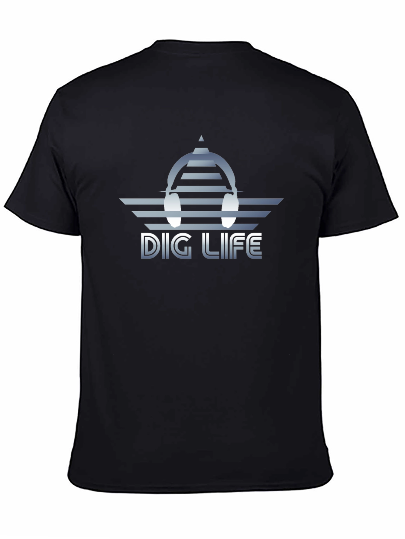 Dig Life Headphones T-Shirt - Cool Graphic Tee