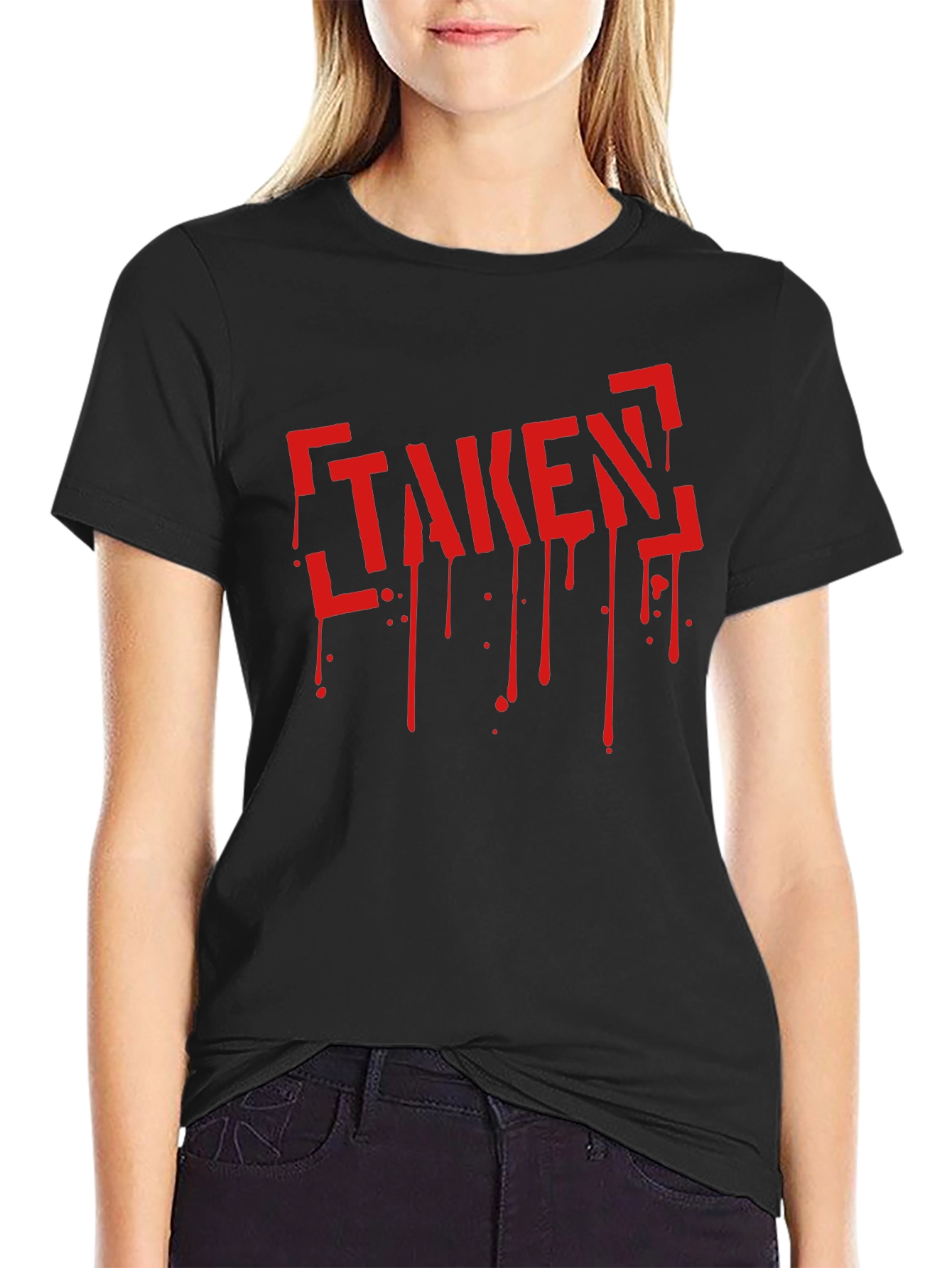 Taken Graphic Tee - Black Crew Neck