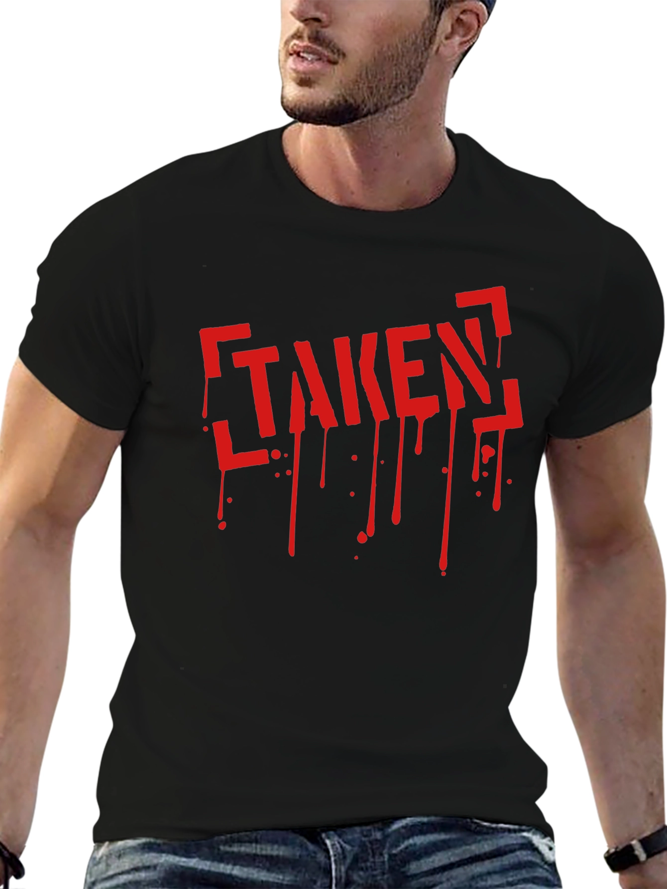 Taken Graphic Tee - Black Crew Neck