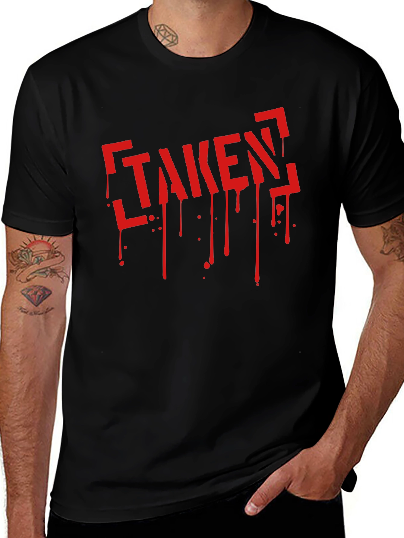 Taken Graphic Tee - Black Crew Neck