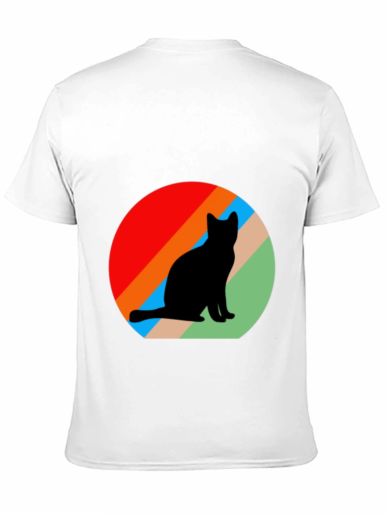 Retro Cat Silhouette Graphic Tee