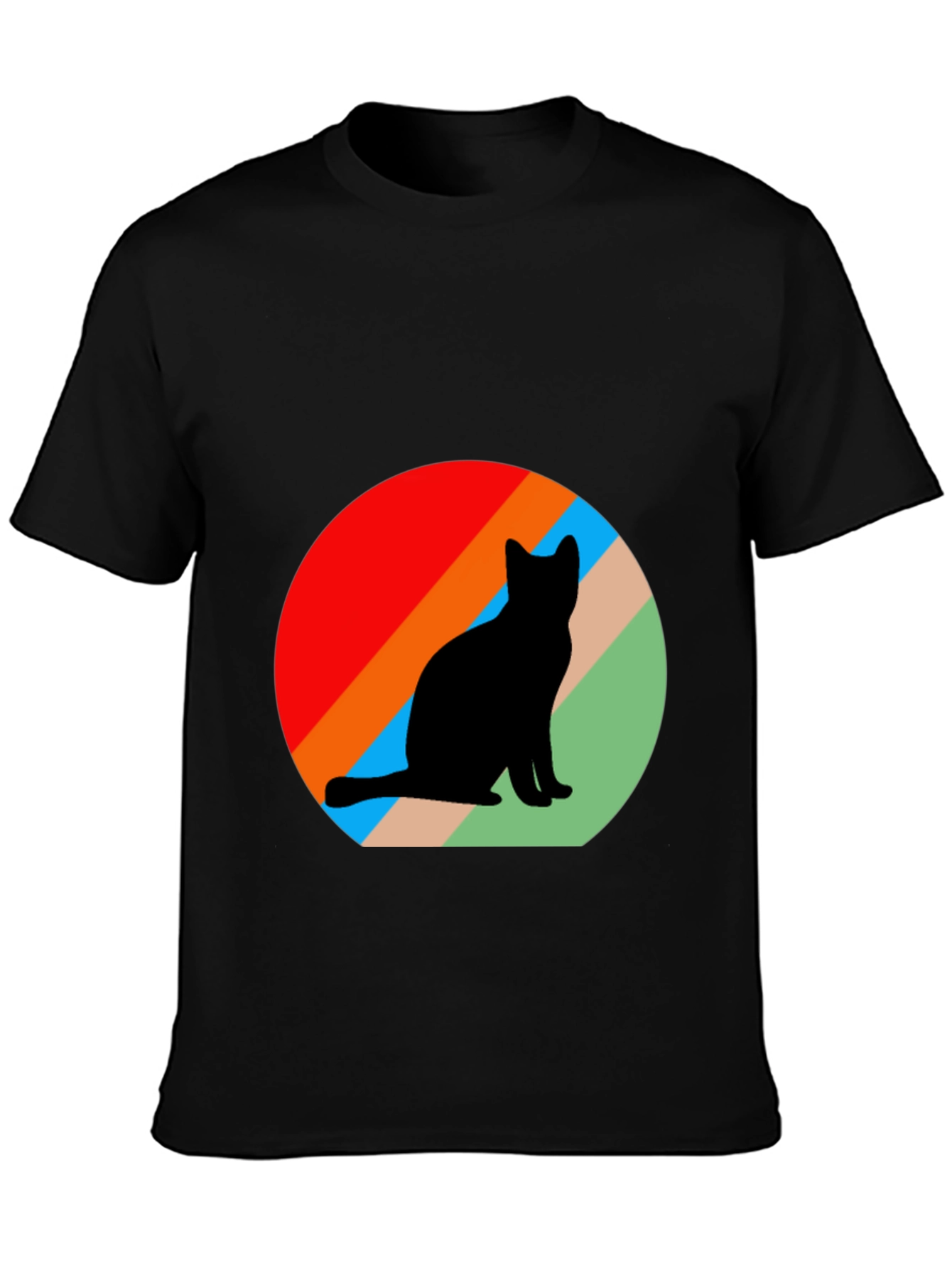Retro Cat Silhouette Graphic Tee