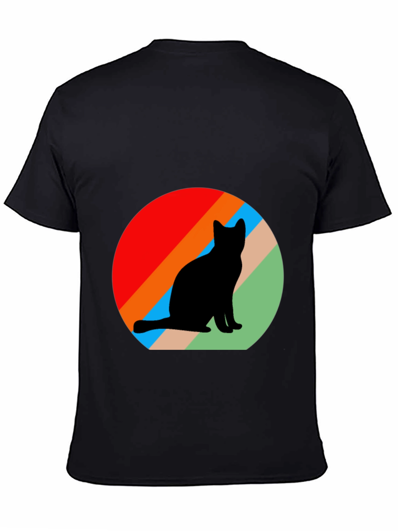 Retro Cat Silhouette Graphic Tee